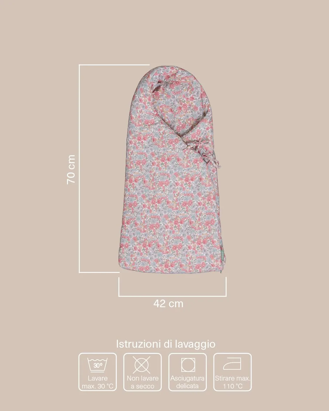 molis&co Sacco Passeggino Universale Primavera e Autunno TOG 2.5, 100% Cotone OEKO-TEX 100 - Summer Bloom - immagine 2