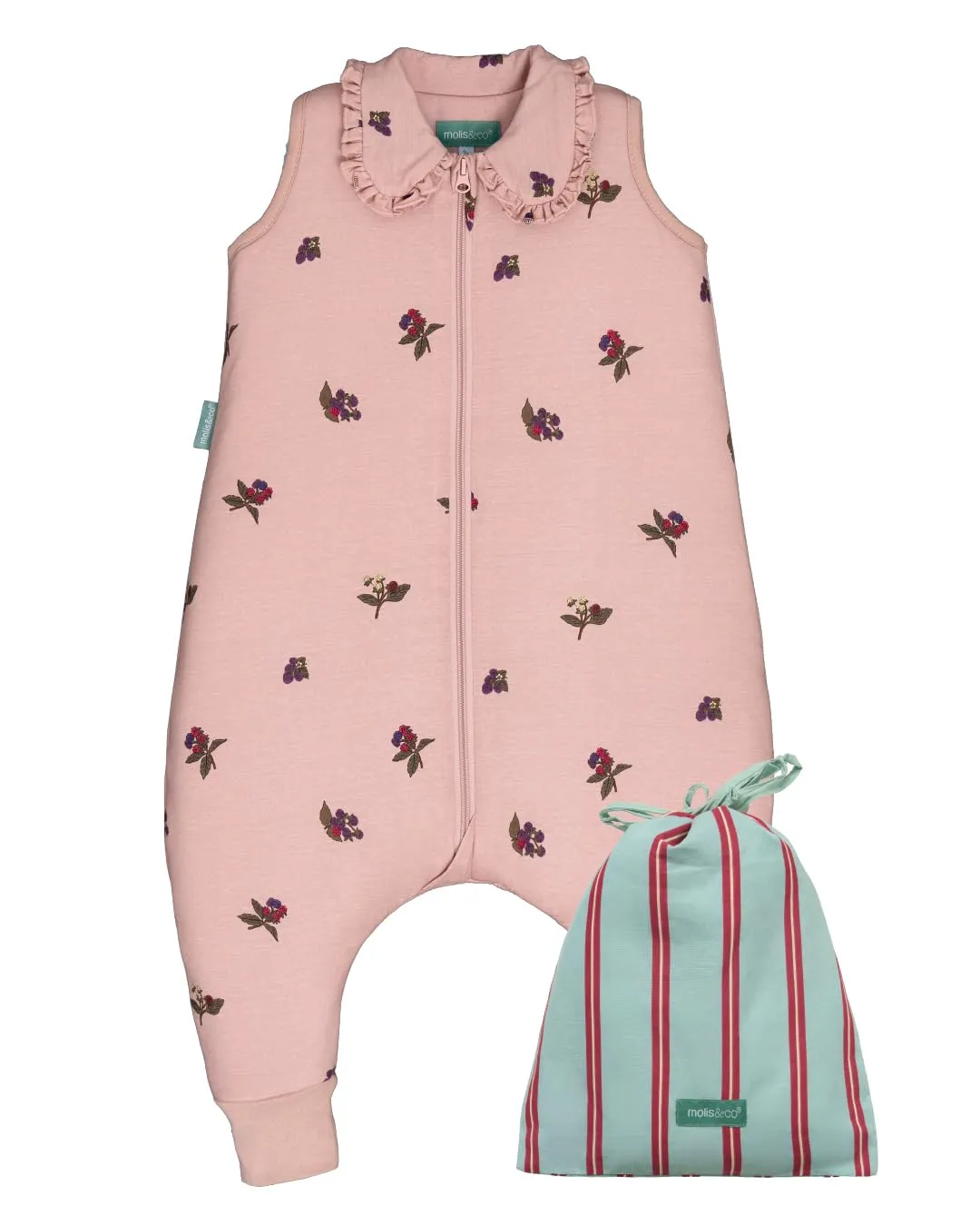 molis&co Sacco Nanna con Piedini Invernale 2.5 tog 100% Cotone, Winter Flowers, 6 Anni - immagine 1
