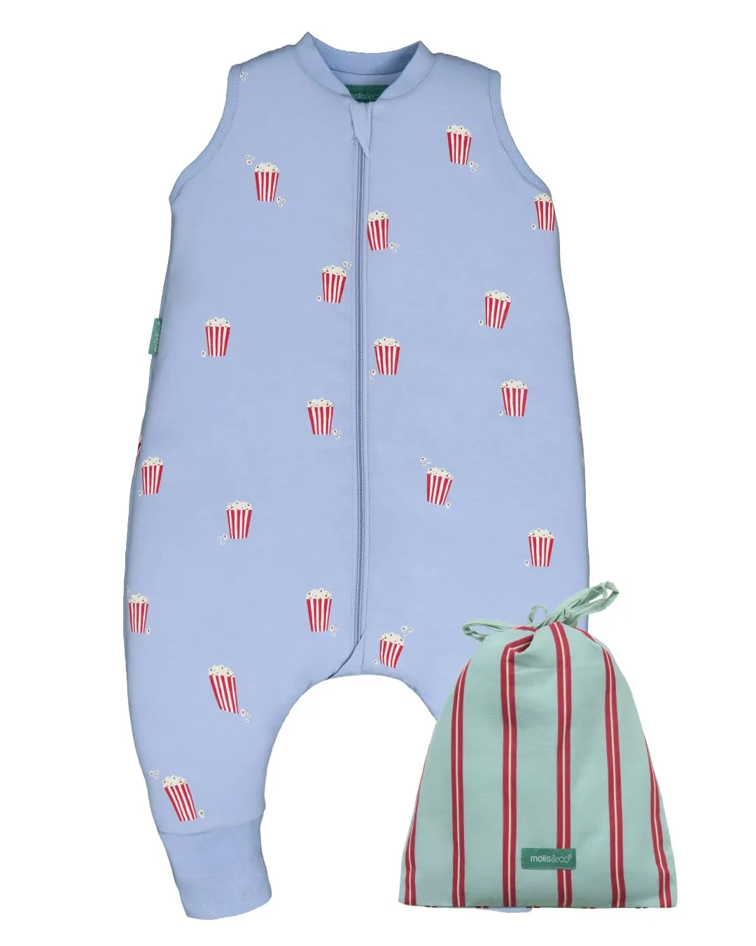 Molis & Co Sacco Nanna con Piedini Invernale 2.5 Tog, 100% Cotone Oeko-Tex 100, Popcorn, 6 Anni - immagine 1