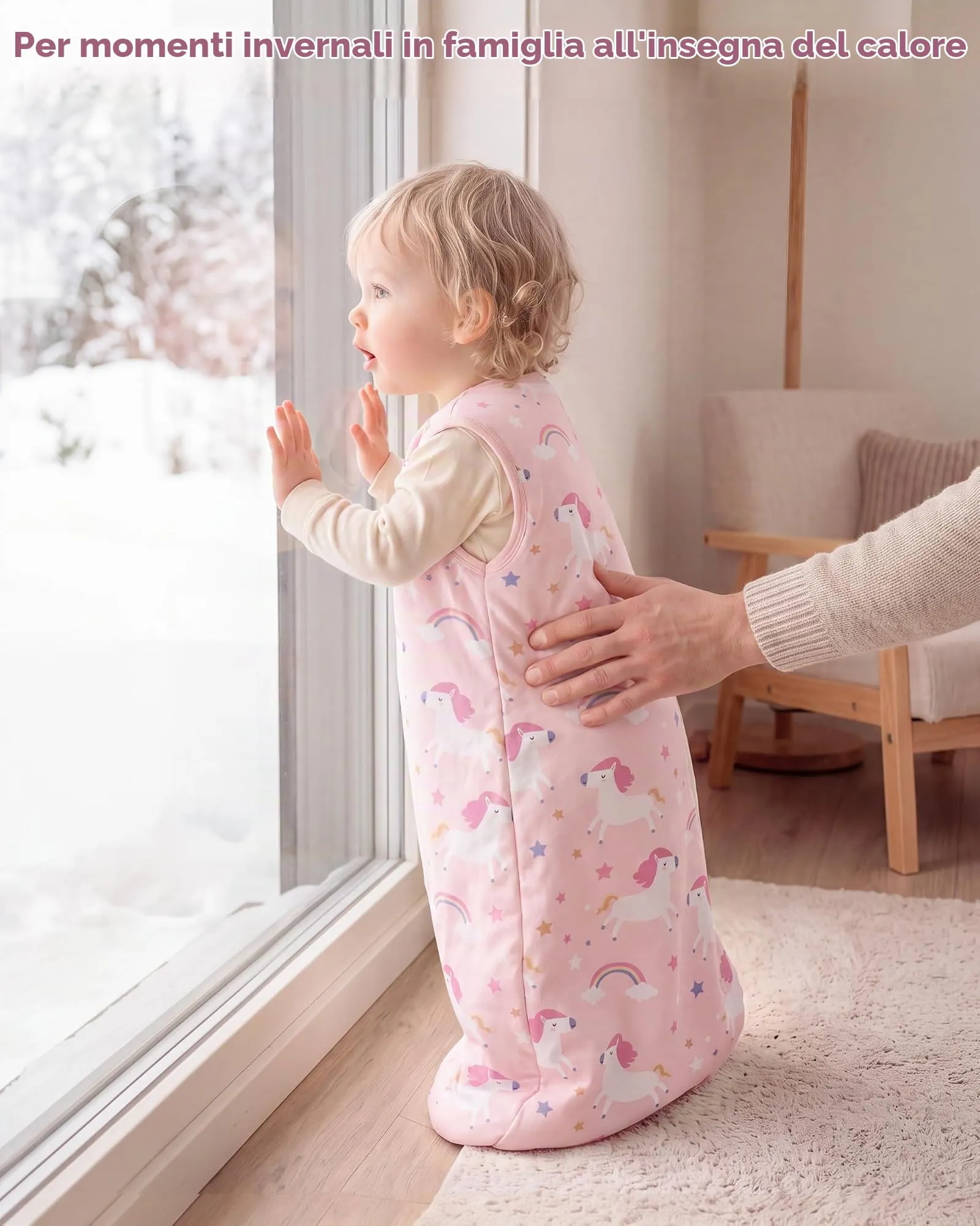 FIEMOL Sacco Nanna Invernale 2.5 tog, 0-6 Mesi, Cotone, Animale Rosa - immagine 7