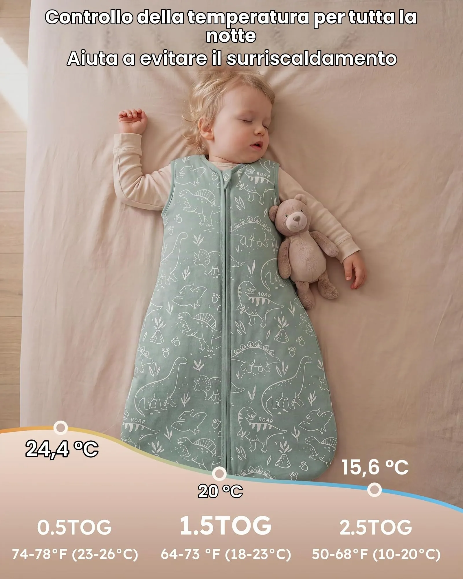 FIEMOL Sacco Nanna Neonato 6-12 Mesi 1,5 TOG - immagine 6