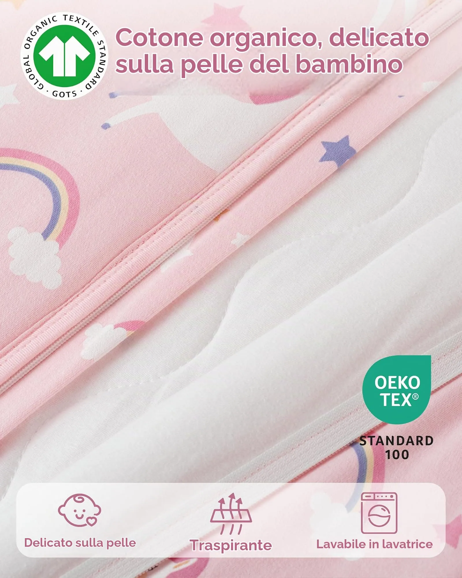 FIEMOL Sacco Nanna Neonato 0-6 Mesi 1,5 TOG in Cotone - immagine 3