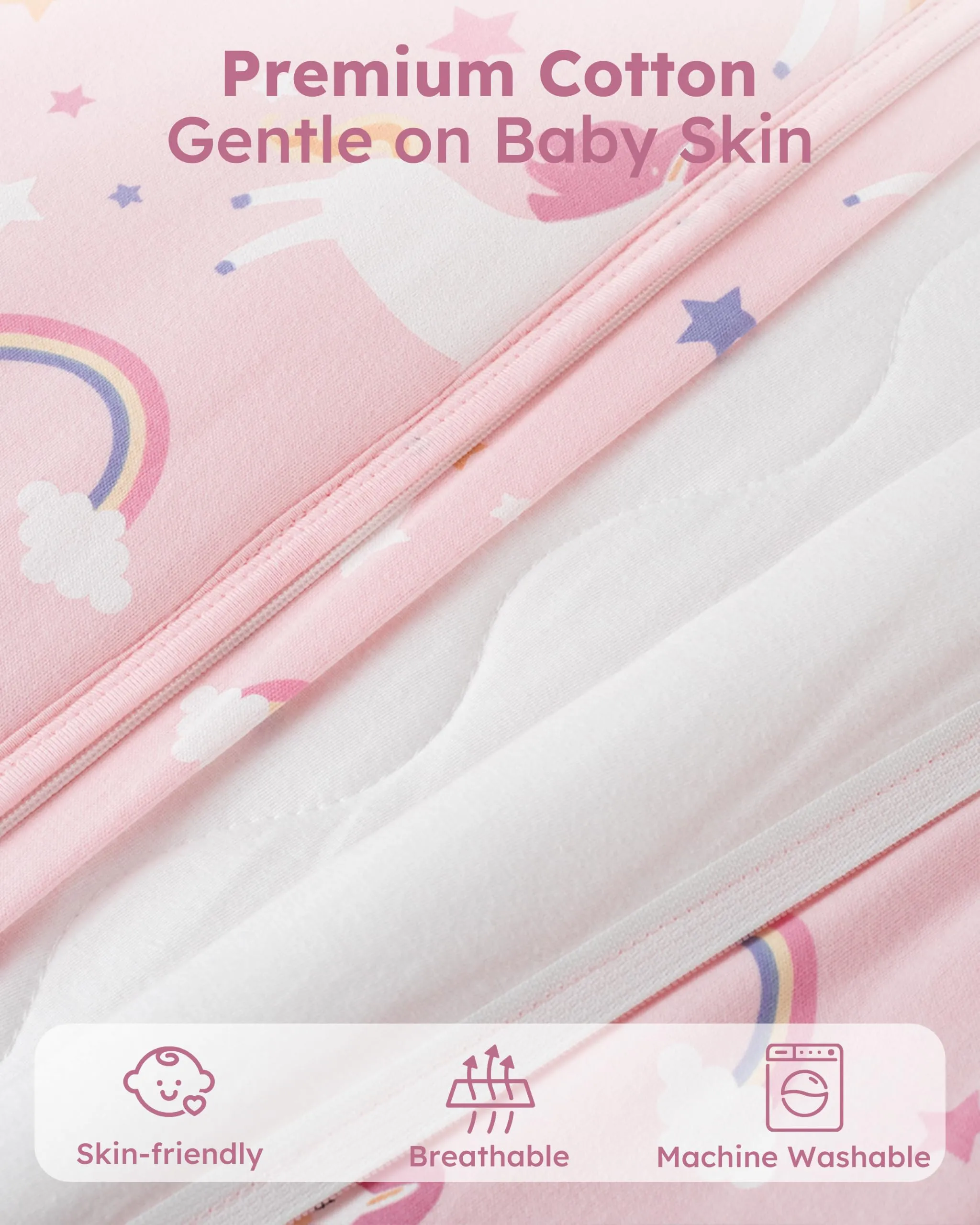 FIEMOL Sacco Nanna Invernale 2.5 tog, 18-24 Mesi, Cotone, Animale Rosa - immagine 4