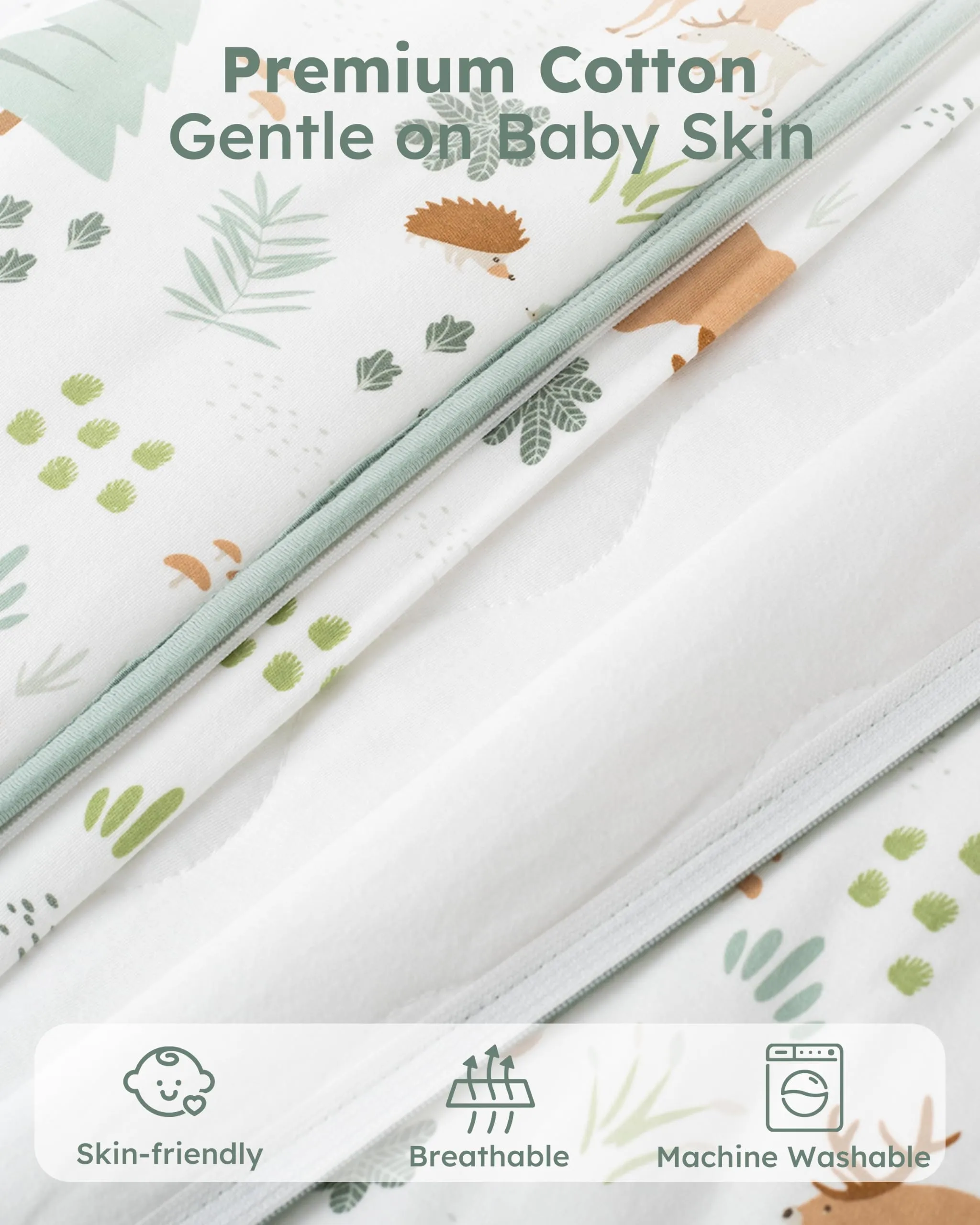 FIEMOL Sacco Nanna Invernale 2.5 tog, 12-18 Mesi, Cotone, Orso Verde - immagine 3