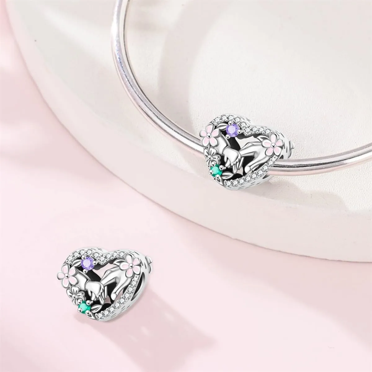 LIGHTDOG Ciondolo da donna in argento 925 per bracciali Pandora e stile europeo - immagine 2