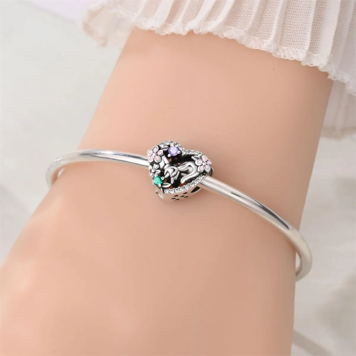 LIGHTDOG Ciondolo da donna in argento 925 per bracciali Pandora e stile europeo - immagine 3