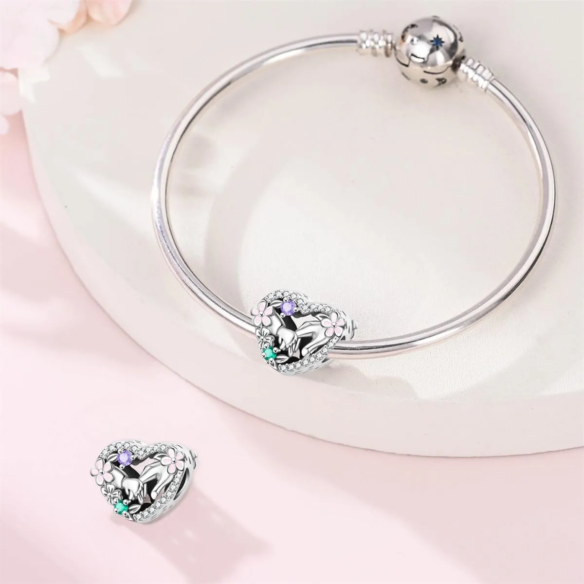 LIGHTDOG Ciondolo da donna in argento 925 per bracciali Pandora e stile europeo - immagine 4
