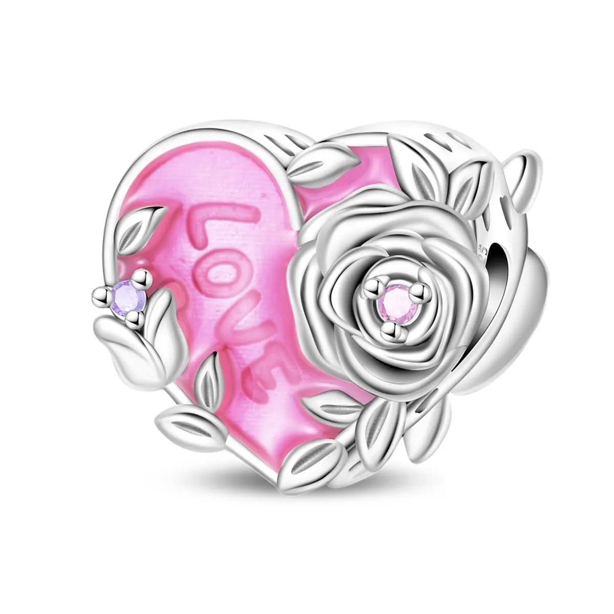 LIGHTDOG Ciondolo da donna in argento 925 compatibile con bracciali Pandora e stile europeo - immagine 1
