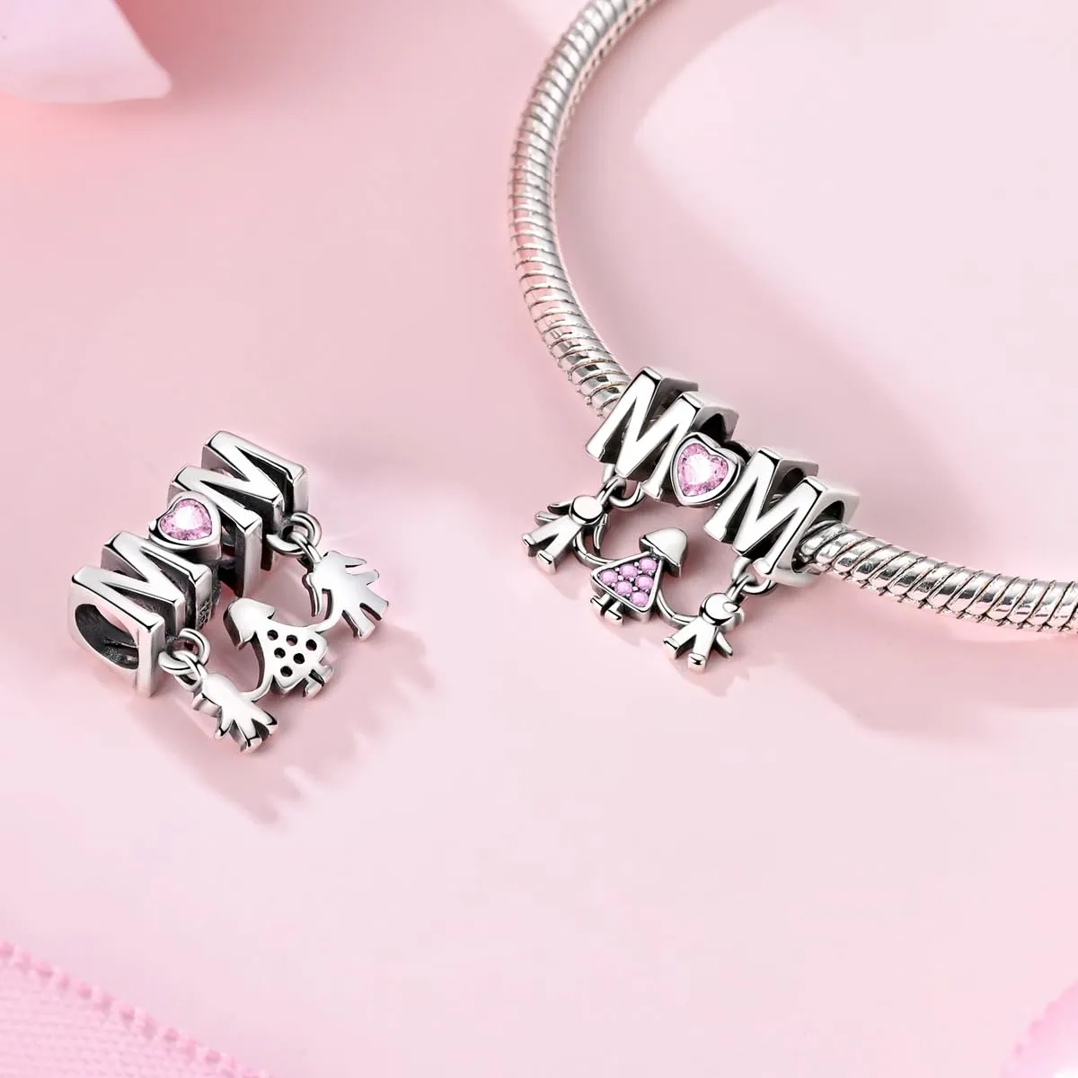 LIGHTDOG Ciondolo da donna in argento 925 compatibile con bracciali Pandora e stile europeo - immagine 2