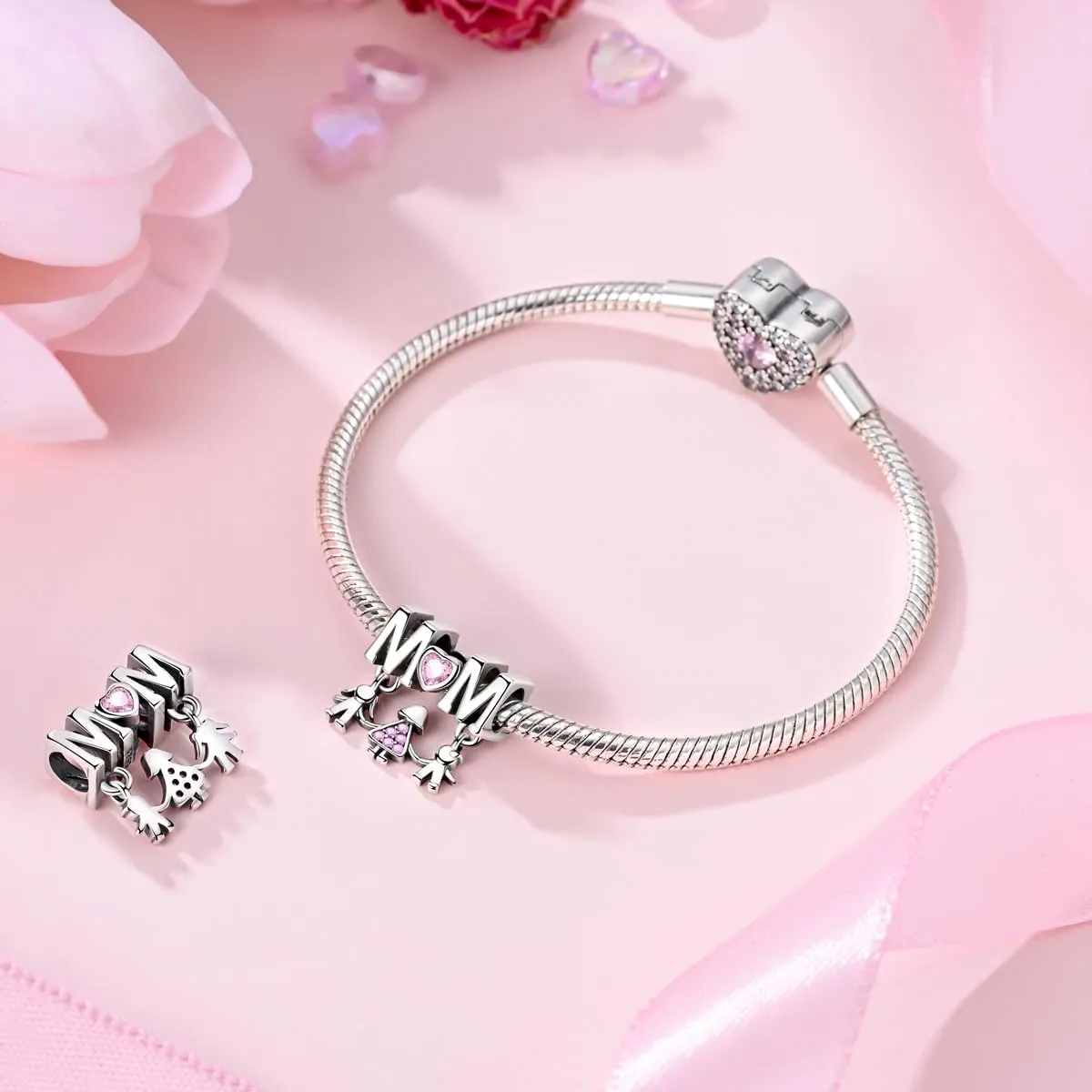 LIGHTDOG Ciondolo da donna in argento 925 compatibile con bracciali Pandora e stile europeo - immagine 4