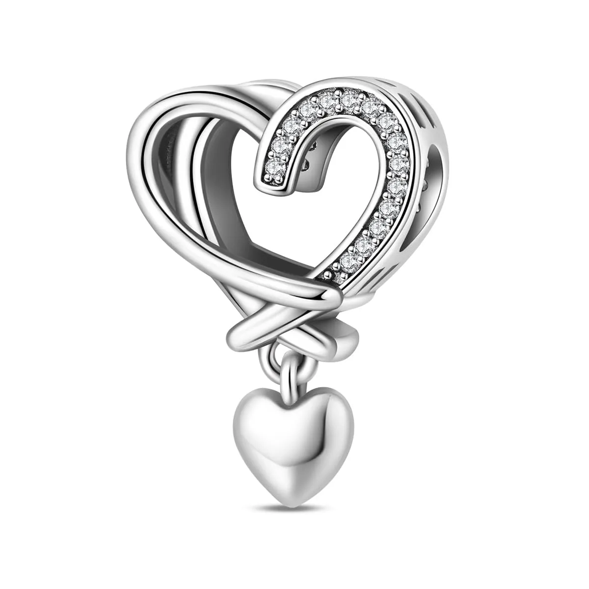 LIGHTDOG Ciondolo da donna in argento 925 compatibile con bracciali Pandora e stile europeo - immagine 1