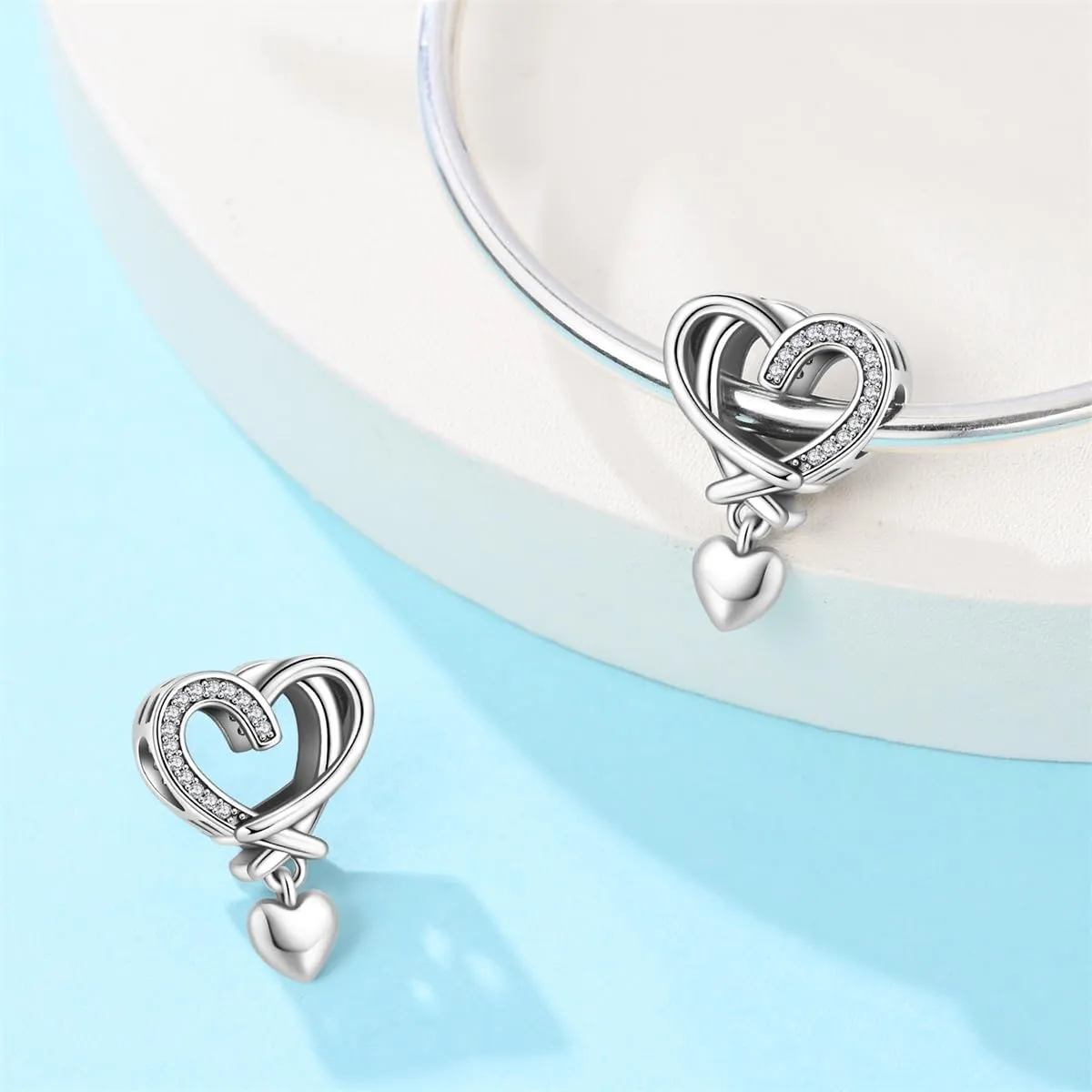 LIGHTDOG Ciondolo da donna in argento 925 compatibile con bracciali Pandora e stile europeo - immagine 2