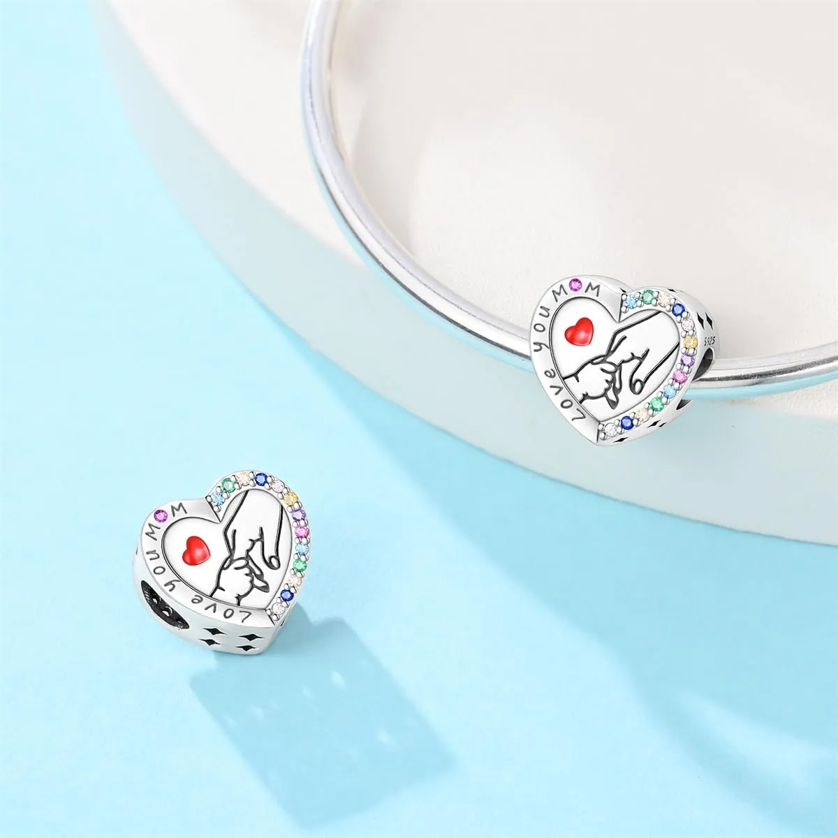 LIGHTDOG Ciondolo da donna in argento 925 compatibile con bracciali Pandora e stile europeo - immagine 2
