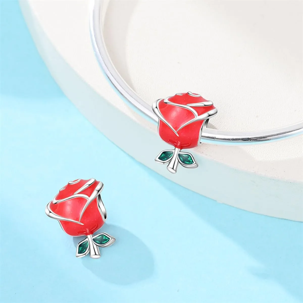 LIGHTDOG Ciondolo da donna in argento 925 compatibile con bracciali Pandora e stile europeo - immagine 2