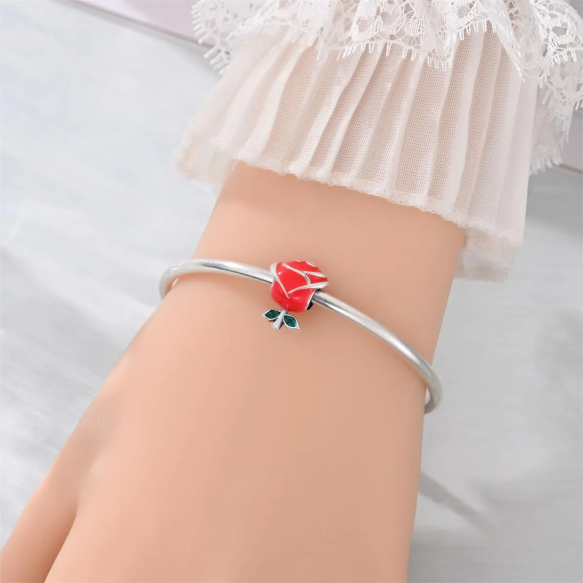 LIGHTDOG Ciondolo da donna in argento 925 compatibile con bracciali Pandora e stile europeo - immagine 3