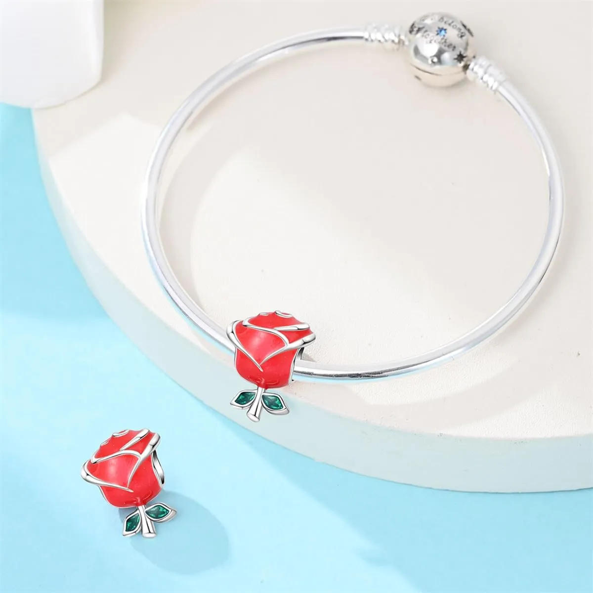 LIGHTDOG Ciondolo da donna in argento 925 compatibile con bracciali Pandora e stile europeo - immagine 4