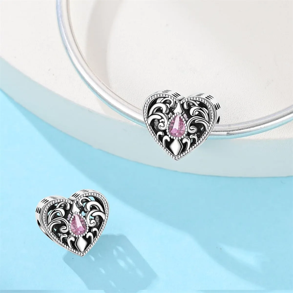 LIGHTDOG Ciondolo da donna in argento 925 per bracciali stile europeo e Pandora - immagine 2