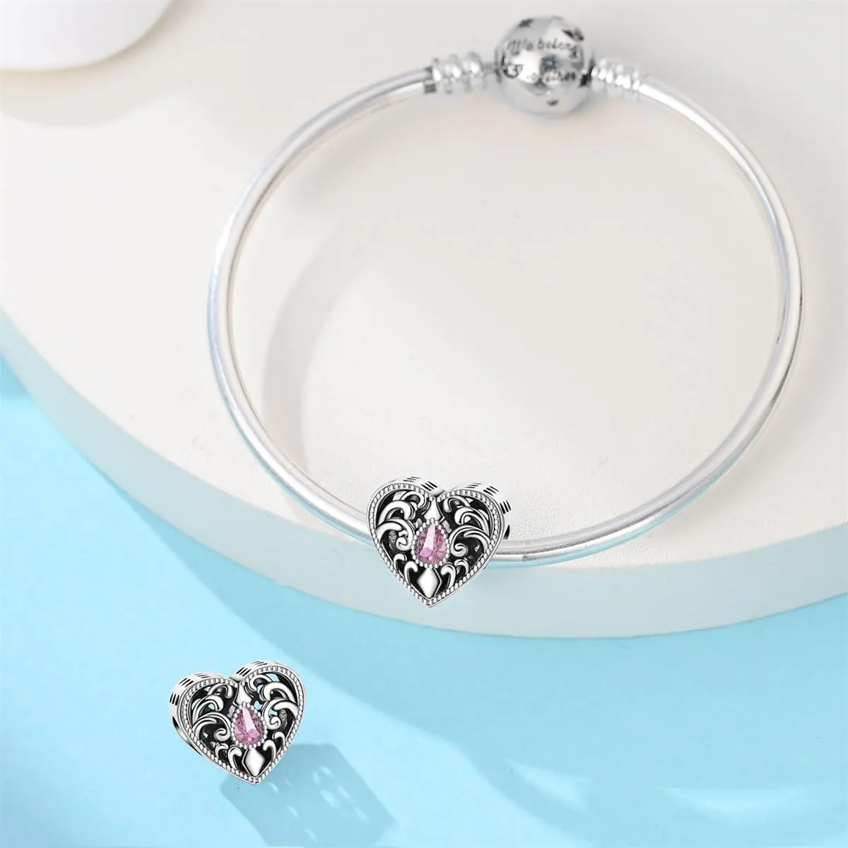 LIGHTDOG Ciondolo da donna in argento 925 per bracciali stile europeo e Pandora - immagine 4