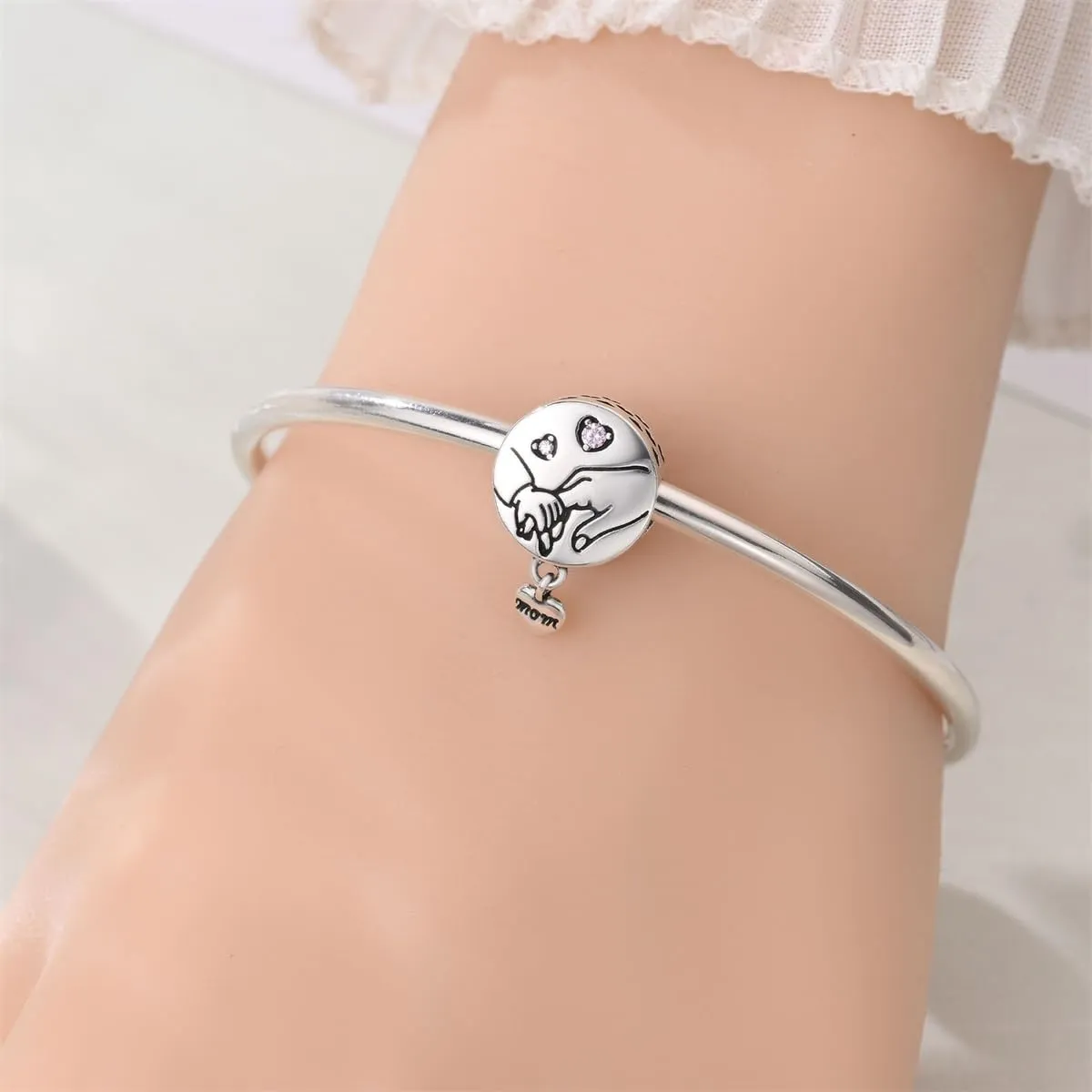 LIGHTDOG Ciondolo da donna in argento 925 compatibile con Pandora e bracciali stile europeo - immagine 3