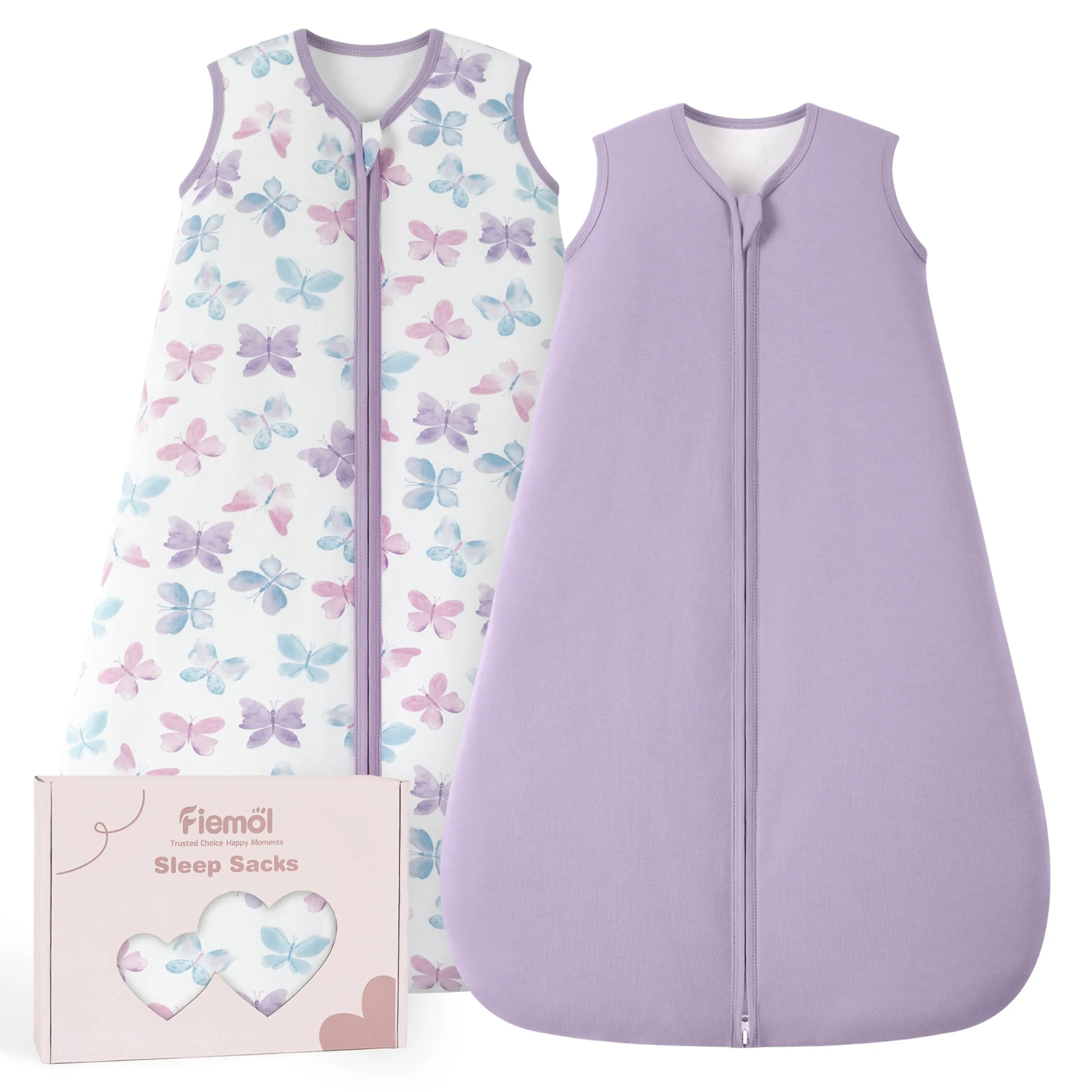 FIEMOL Sacco Nanna Neonato 6-12 Mesi, 1.5 TOG, Farfalle - immagine 1