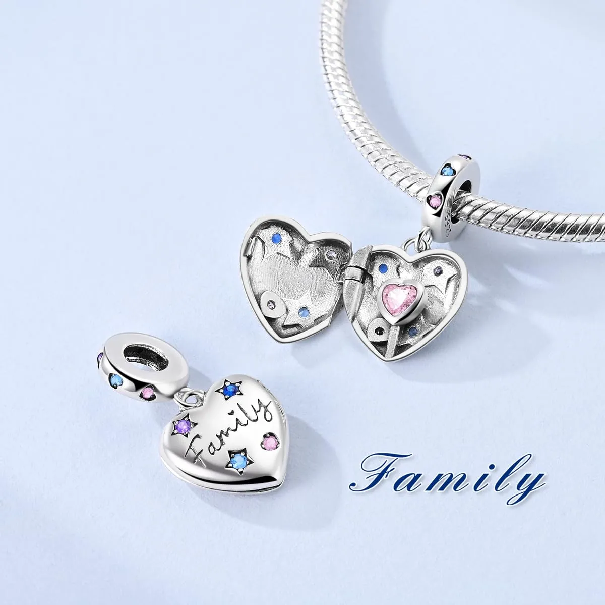 LIGHTDOG Ciondolo da donna in argento 925 per bracciali Pandora e stile europeo - immagine 2