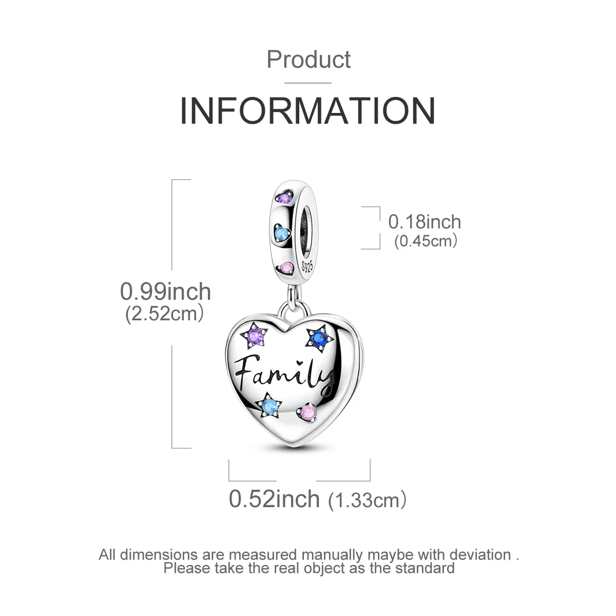 LIGHTDOG Ciondolo da donna in argento 925 per bracciali Pandora e stile europeo - immagine 5