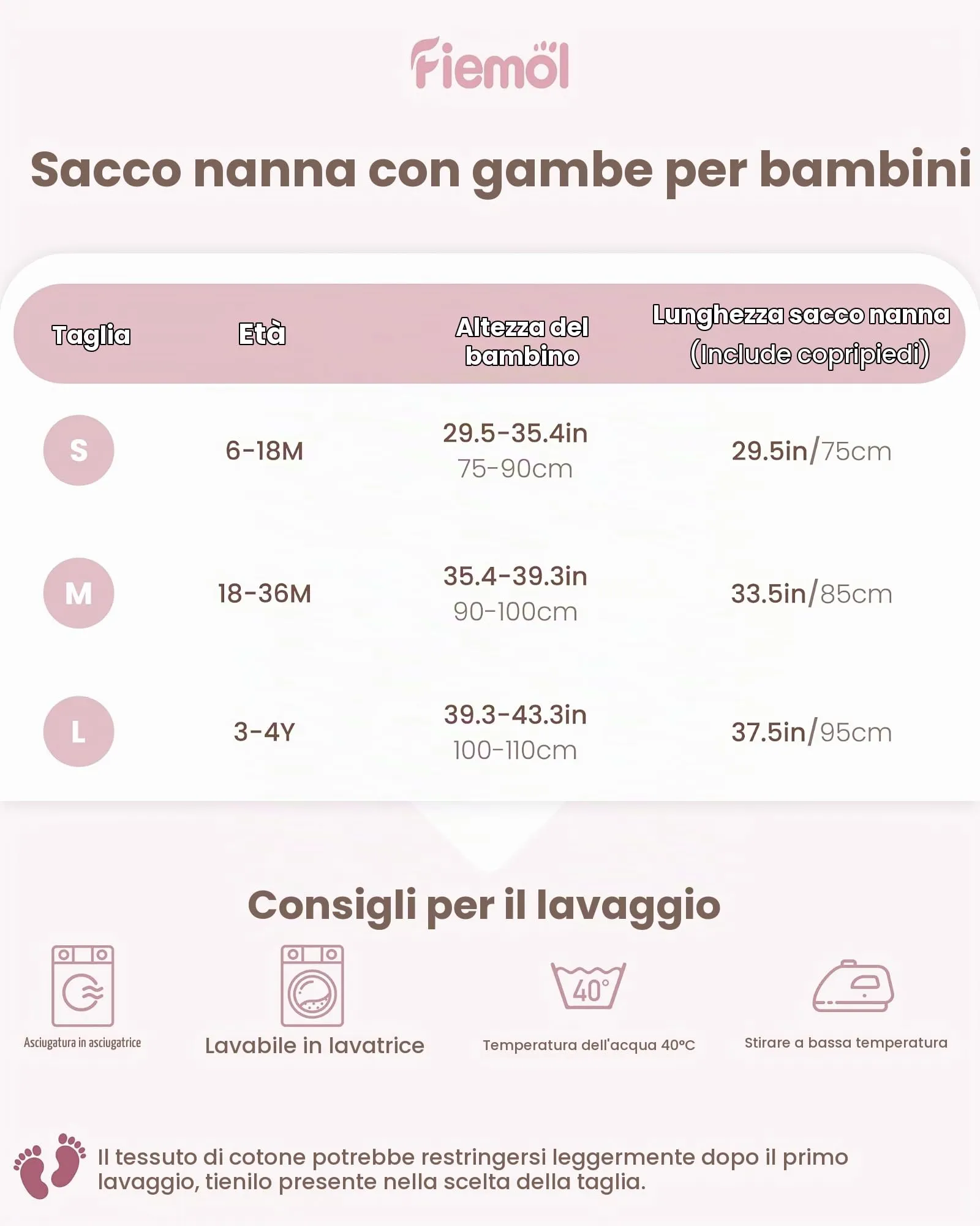 FIEMOL Sacco Nanna con Piedini TOG 1.5, 6-18 Mesi - immagine 5