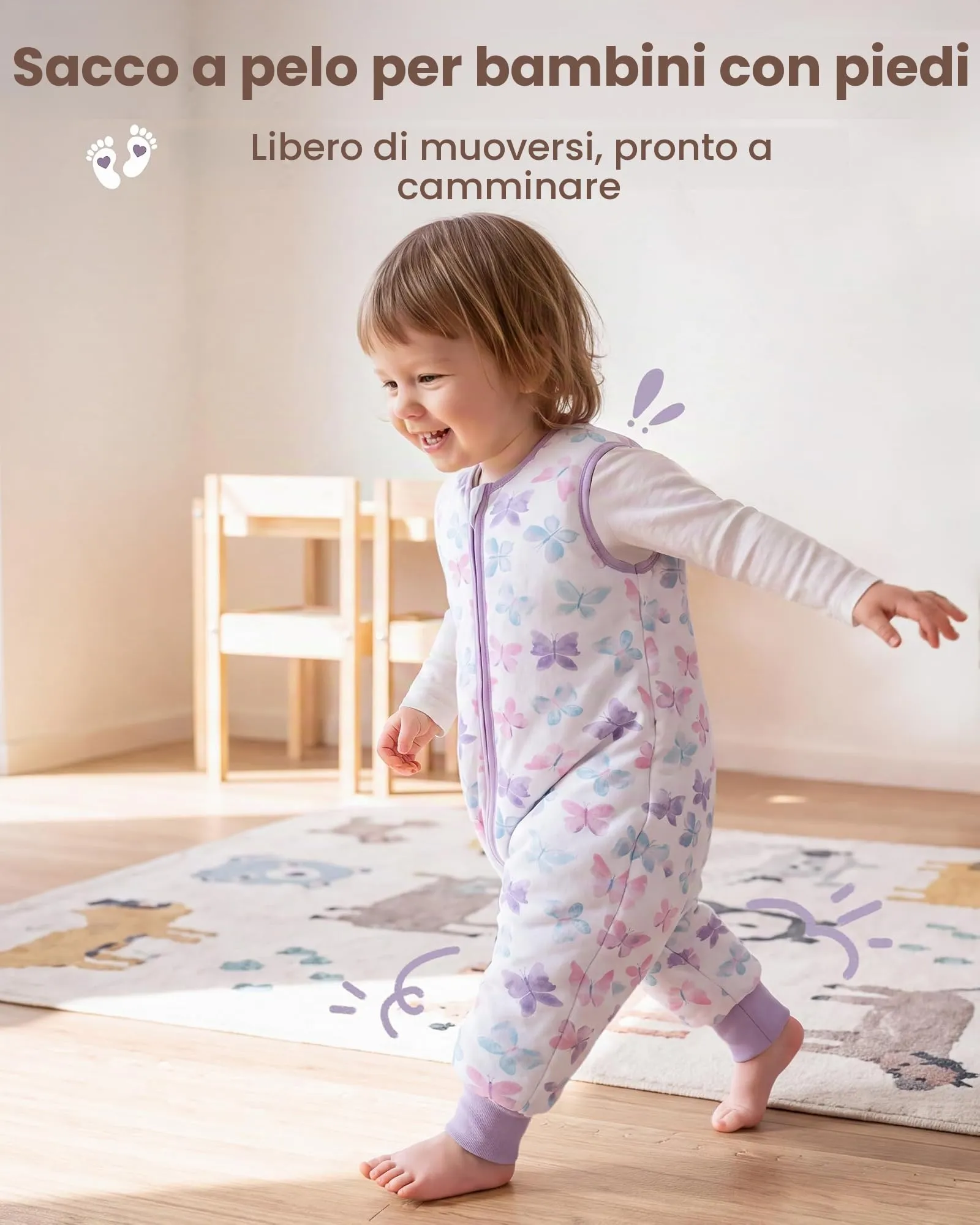 FIEMOL Sacco Nanna Invernale TOG 2,5 con Piedini 6-18 Mesi - immagine 2
