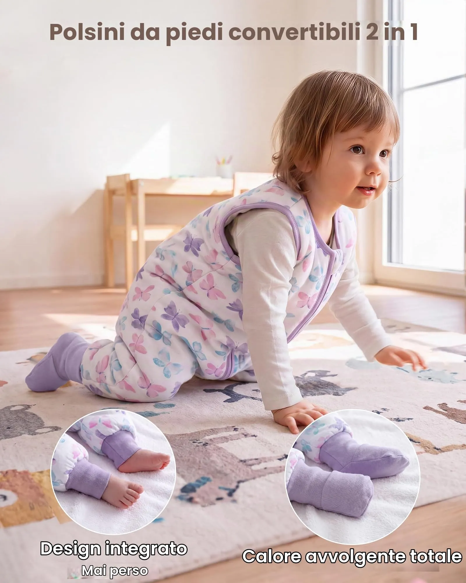 FIEMOL Sacco Nanna Invernale TOG 2,5 con Piedini 6-18 Mesi - immagine 3