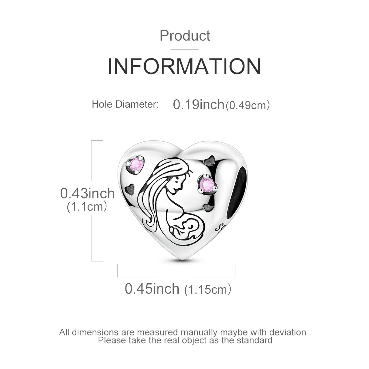 LIGHTDOG Ciondolo da donna in argento 925, compatibile con bracciali Pandora e stile europeo - immagine 5