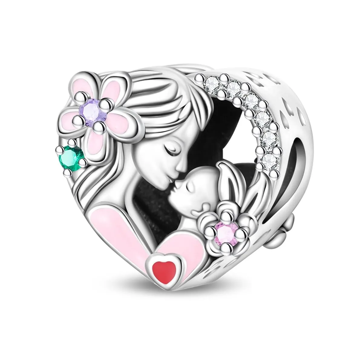 LIGHTDOG Ciondolo da donna in argento 925 compatibile con bracciali Pandora e stile europeo - immagine 1