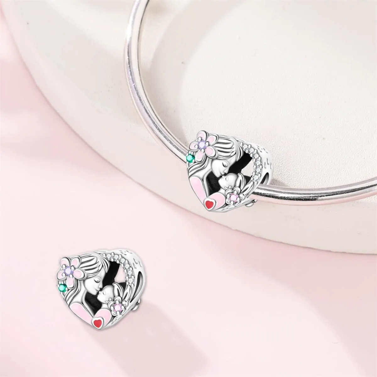 LIGHTDOG Ciondolo da donna in argento 925 compatibile con bracciali Pandora e stile europeo - immagine 2