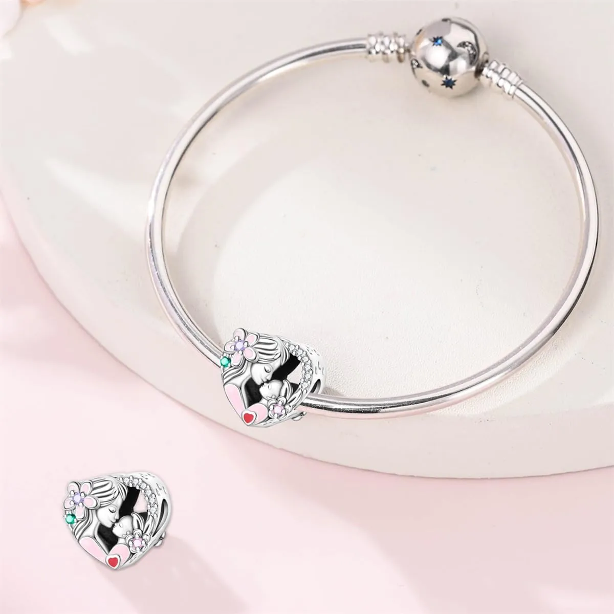 LIGHTDOG Ciondolo da donna in argento 925 compatibile con bracciali Pandora e stile europeo - immagine 4