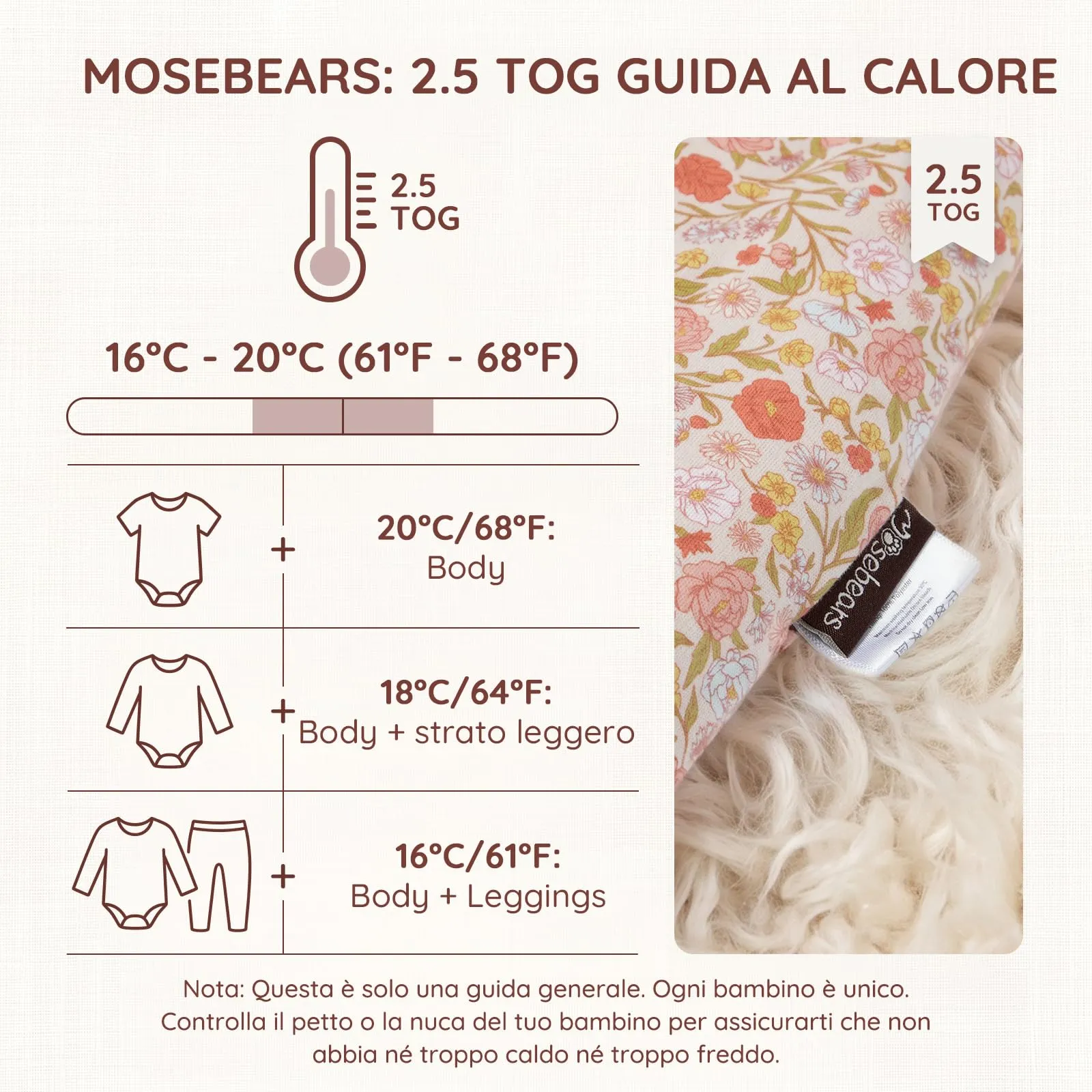 Mosebears Sacco Nanna con Gambe 2.5 Tog per Bambini, Foderato Invernale con Maniche Staccabili, Unisex - immagine 4