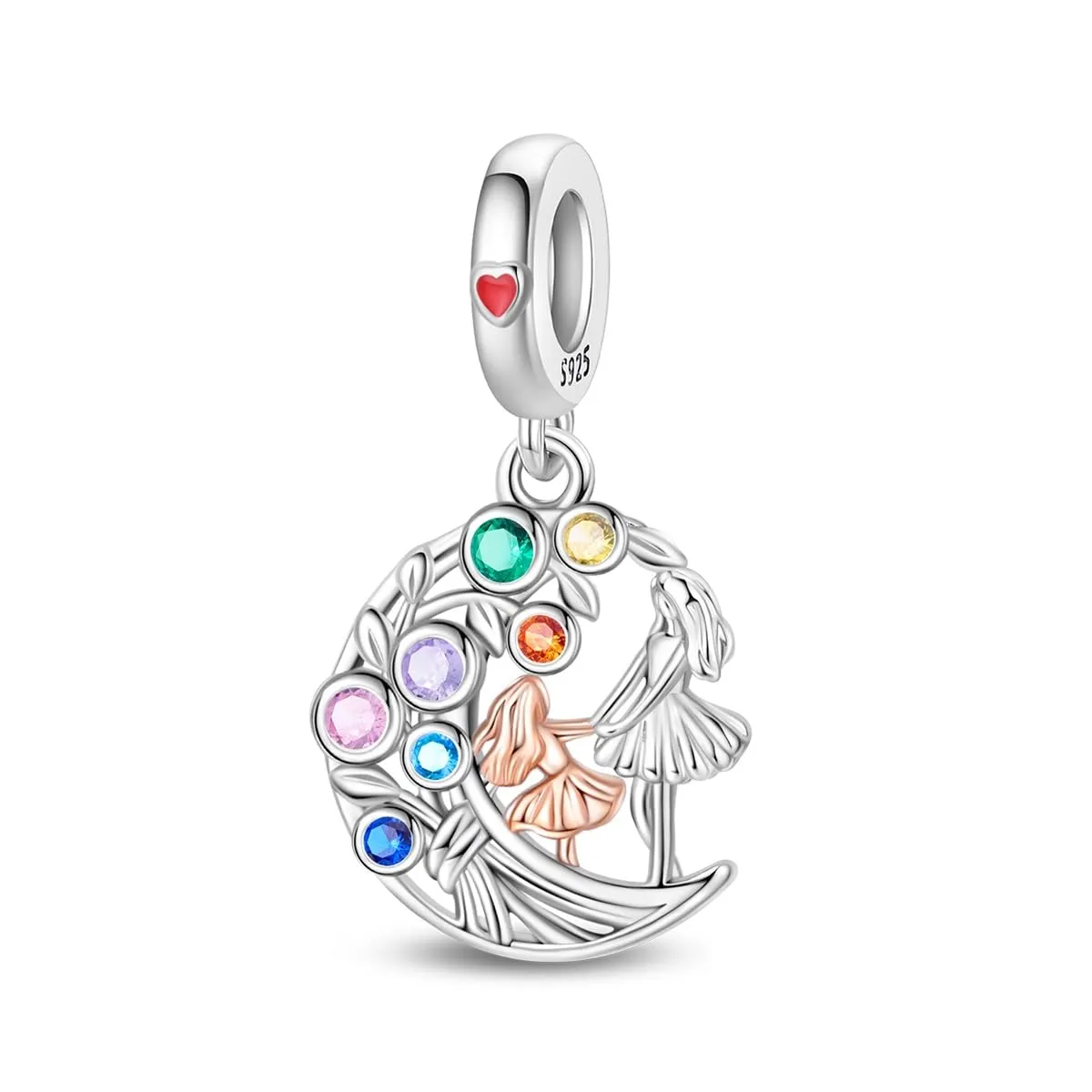 LIGHTDOG Ciondolo da donna in argento 925 compatibile con bracciali Pandora e stile europeo - immagine 1
