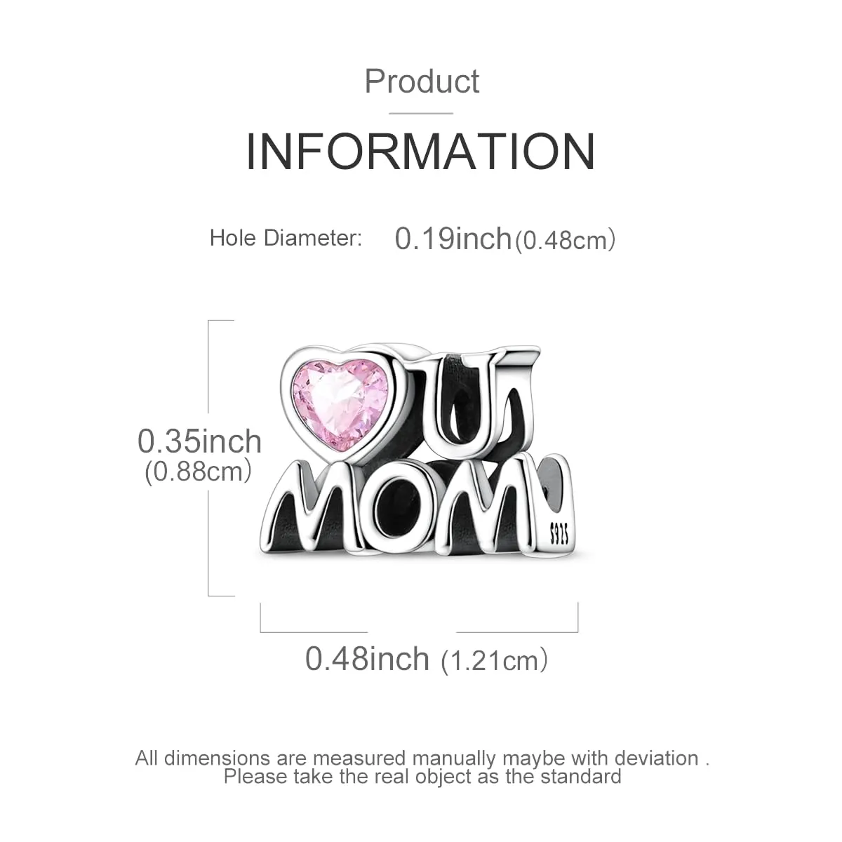 LIGHTDOG Ciondolo da donna in argento 925 compatibile con bracciali Pandora e stile europeo - immagine 5