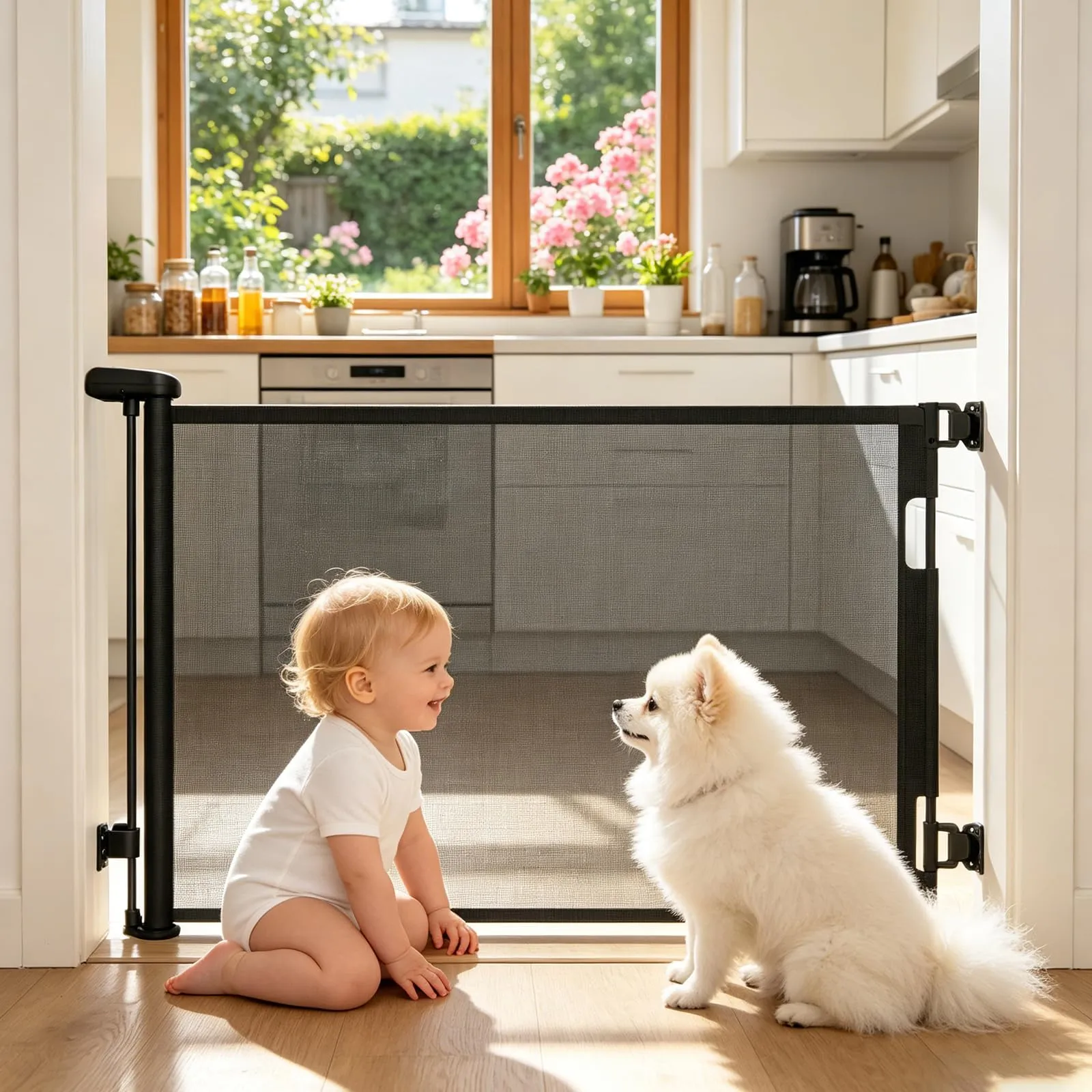 Dioxide Cancelletto Retrattile per Bambini e Cani, 0-150cm, Nero - immagine 10