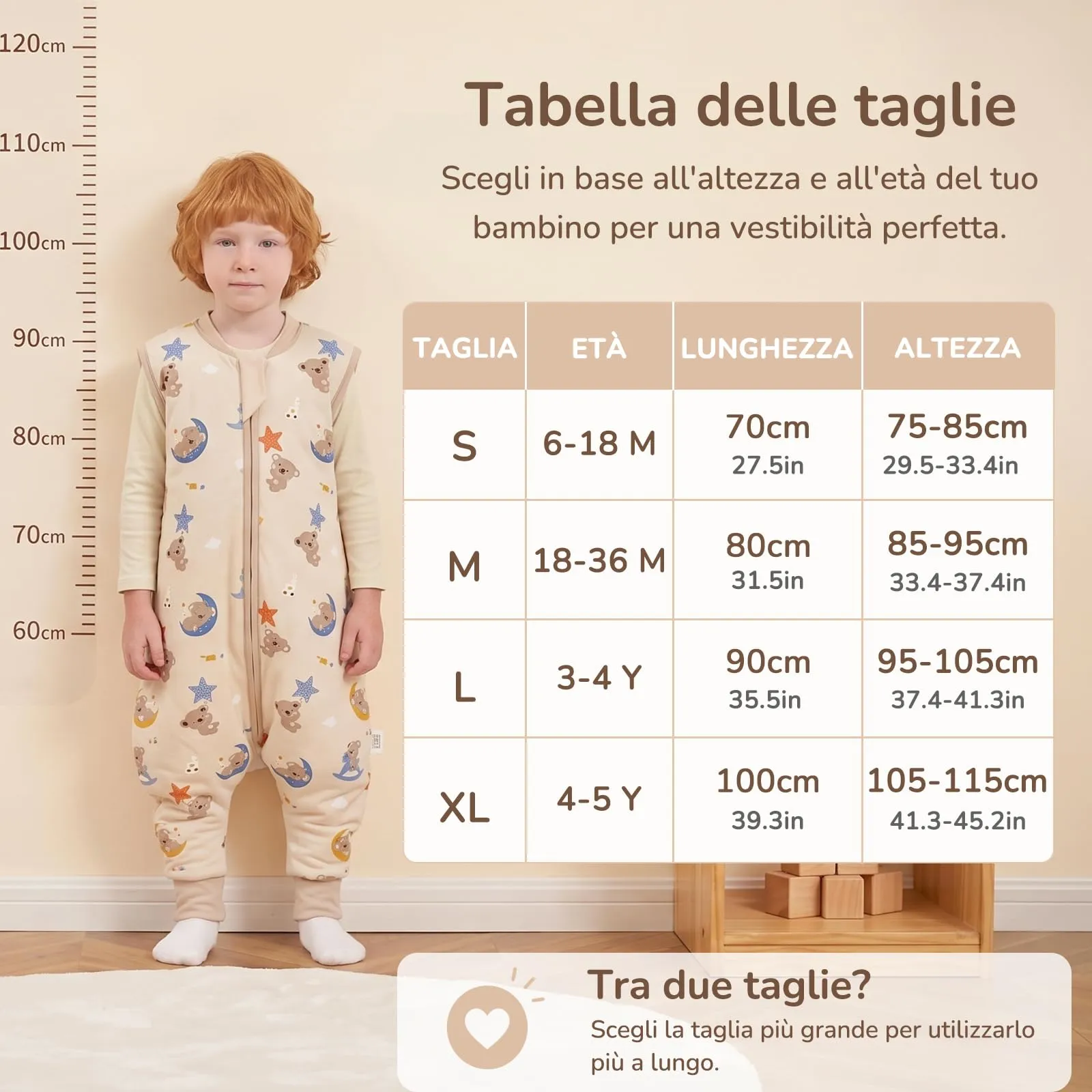 MIKAFEN Sacco Nanna con Gambe per Bambini, 2.5 Tog, 3-4 anni - immagine 5