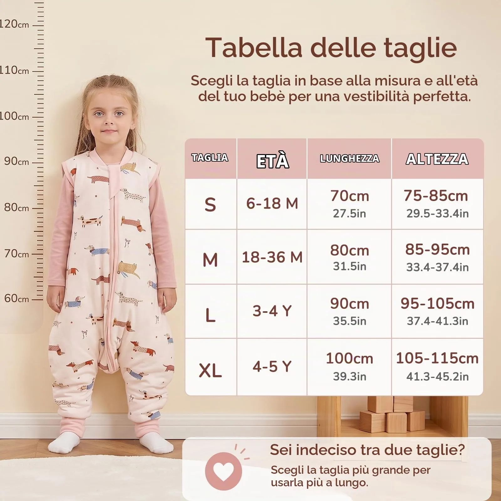 MIKAFEN Sacco Nanna con Gambe per Bambini 2,5 Tog, 6-18 Mesi - immagine 5