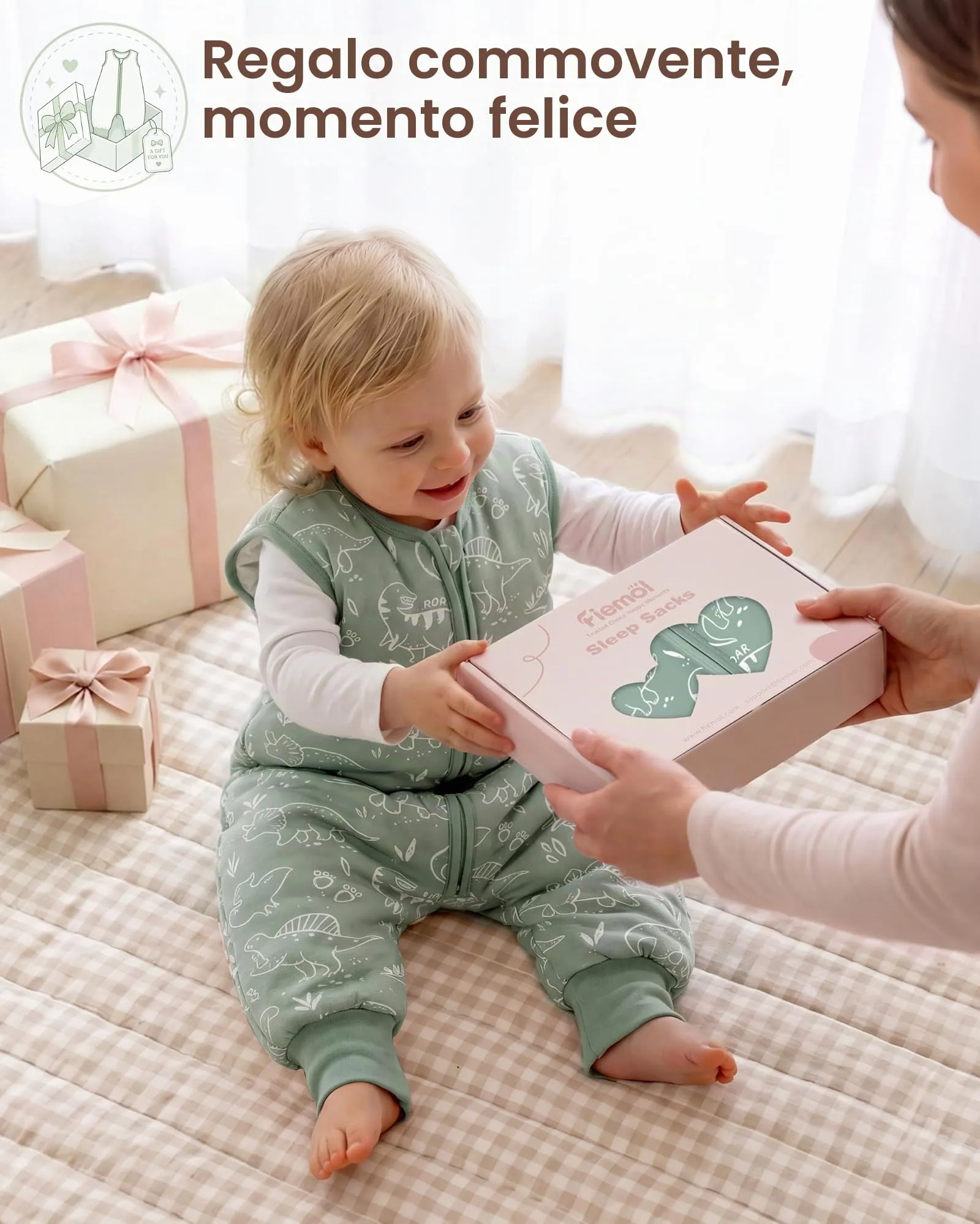 FIEMOL Sacco Nanna Invernale con Piedini, 2.5 TOG, Dinosauro, 3-4 Anni - immagine 9