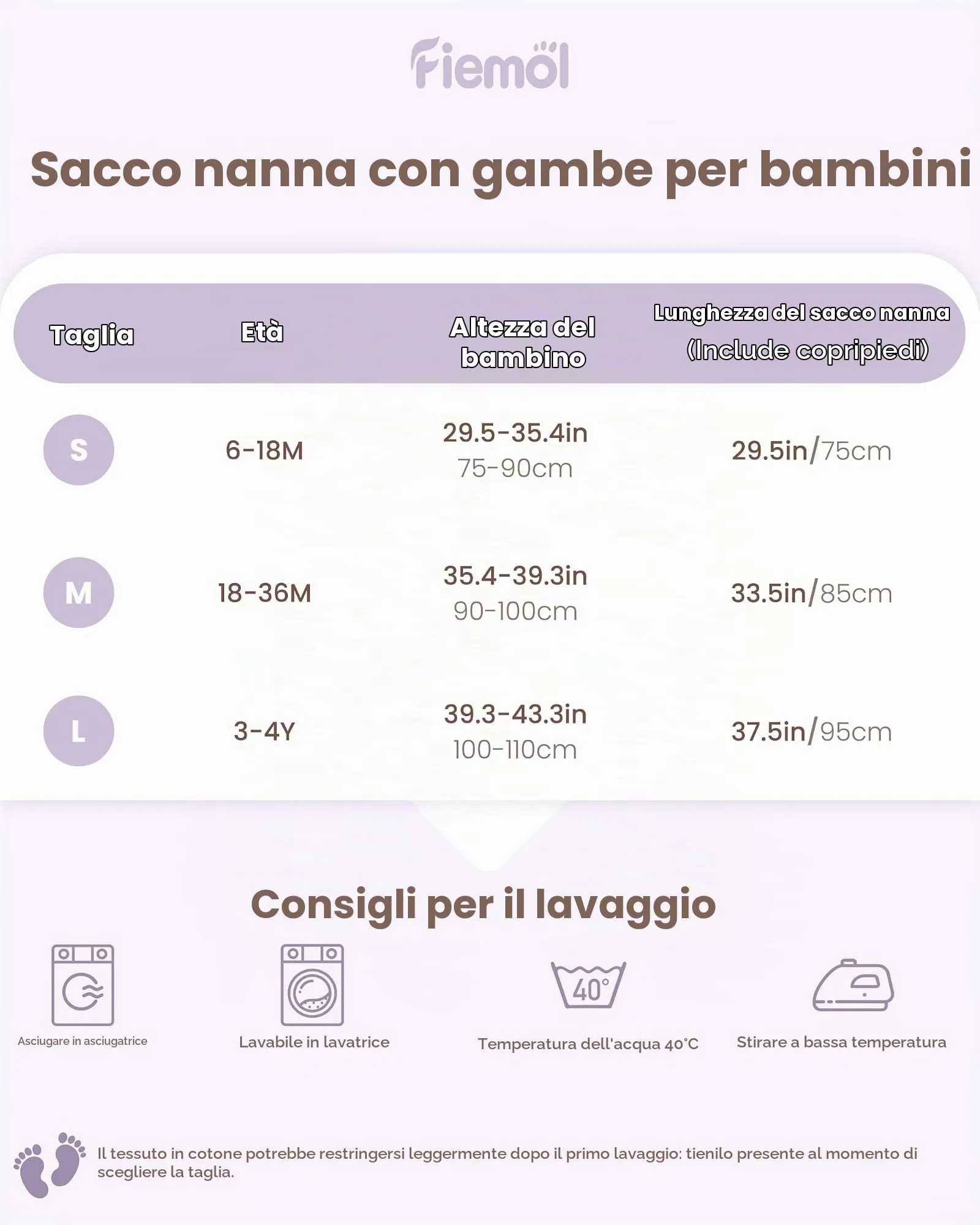 FIEMOL Sacco Nanna con Piedini, Tog 1.5, 18-36 Mesi - immagine 5