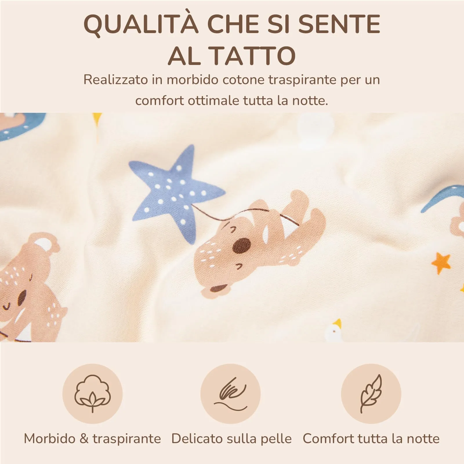 MIKAFEN Sacco Nanna con Gambe per Bambini 2,5 Tog, 18-36 Mesi - immagine 7
