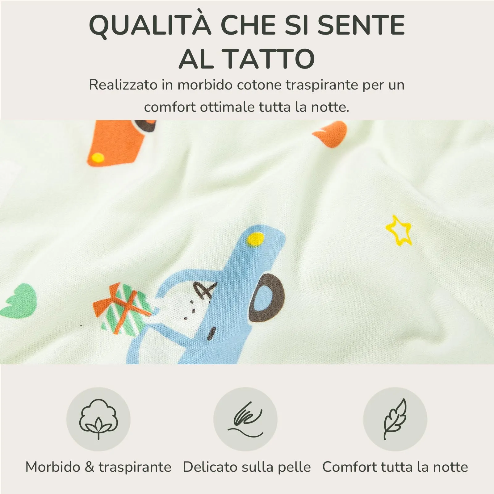 MIKAFEN Sacco Nanna con Gambe per Bambini, 2.5 Tog, 4-5 anni - immagine 7
