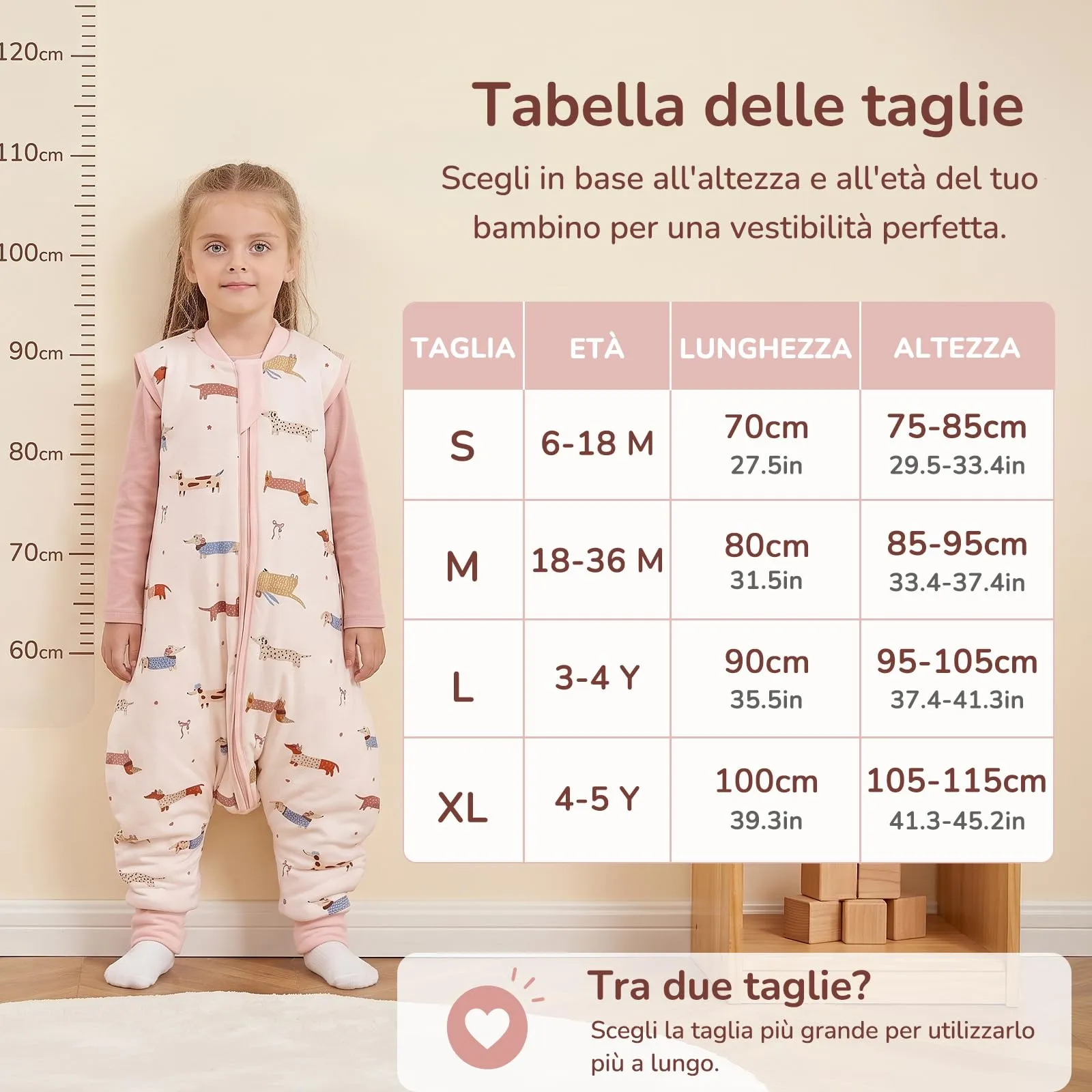 MIKAFEN Sacco Nanna con Gambe per Bambini 2,5 Tog, 3-4 anni - immagine 5
