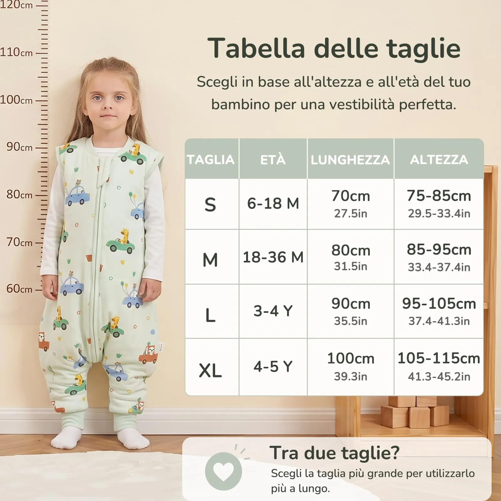 MIKAFEN Sacco Nanna con Gambe per Bambini 2,5 Tog, 6-18 Mesi - immagine 5