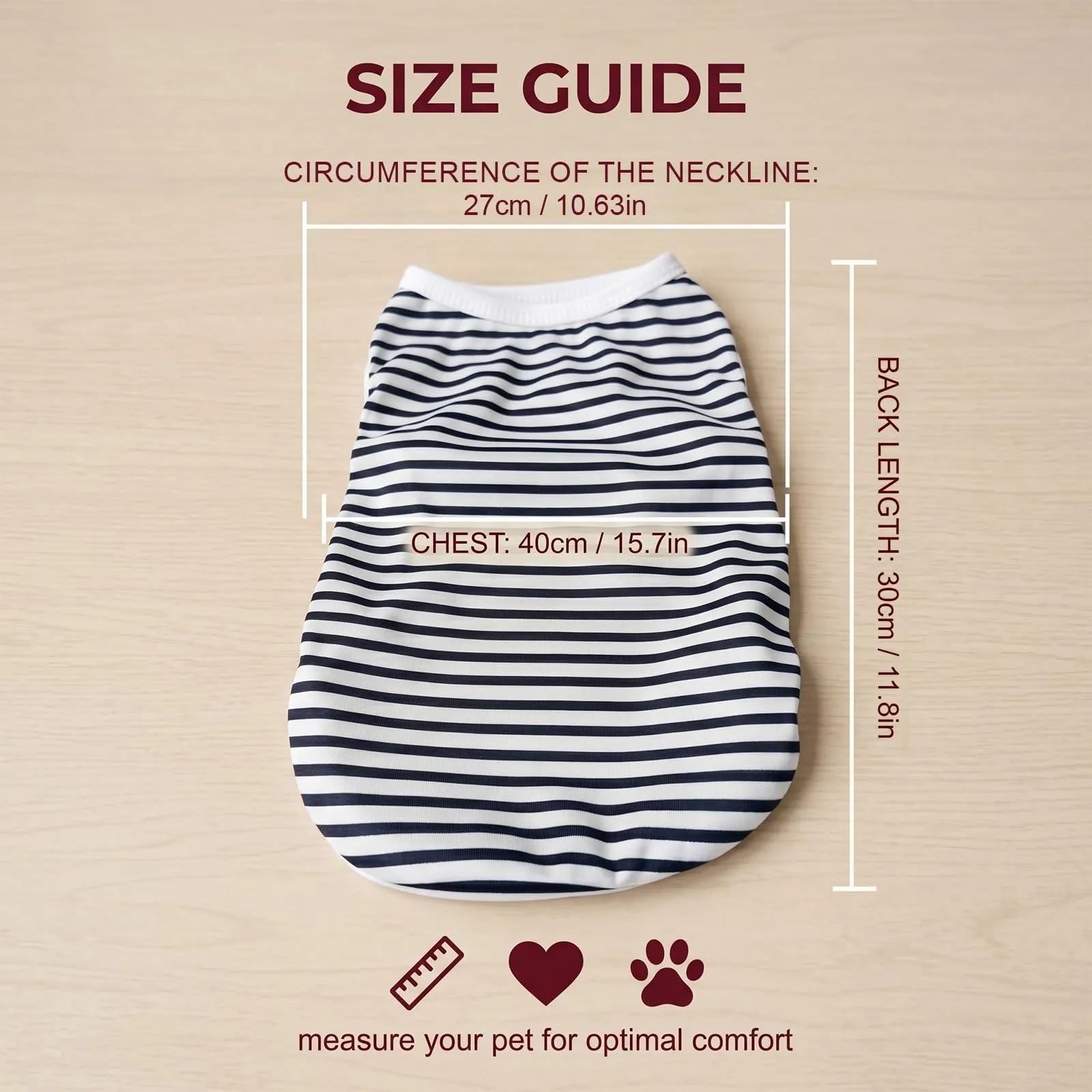 MYZWEL Maglie a righe estive per cani e gatti, set da 2 canotte senza maniche, nero e rosso, taglia L - immagine 4