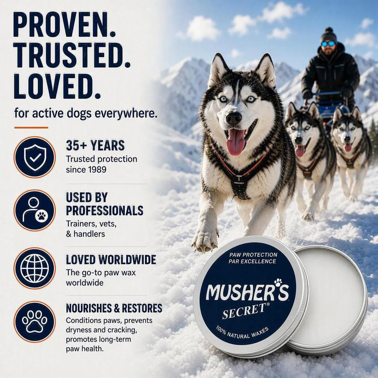 Musher's Secret Balsamo Zampe Cane, Protezione Naturale, 60g - immagine 5