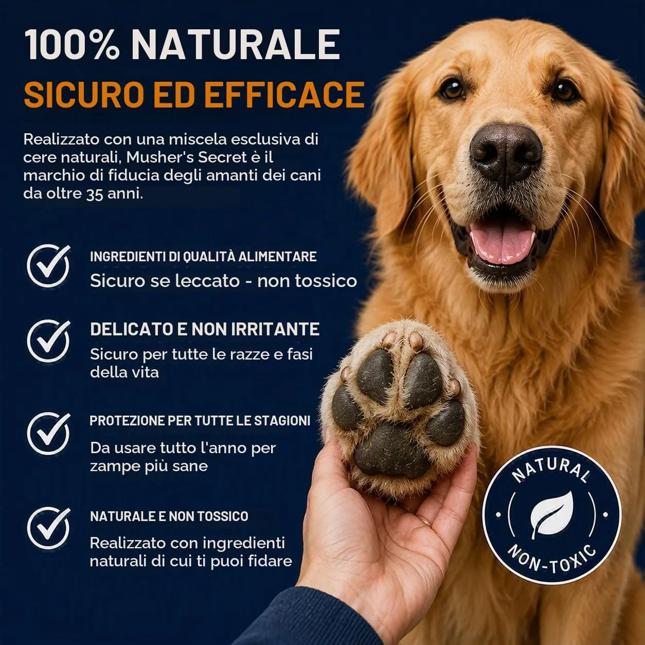 Musher's Secret Balsamo Zampe Cane, Protezione Naturale, 60g - immagine 6