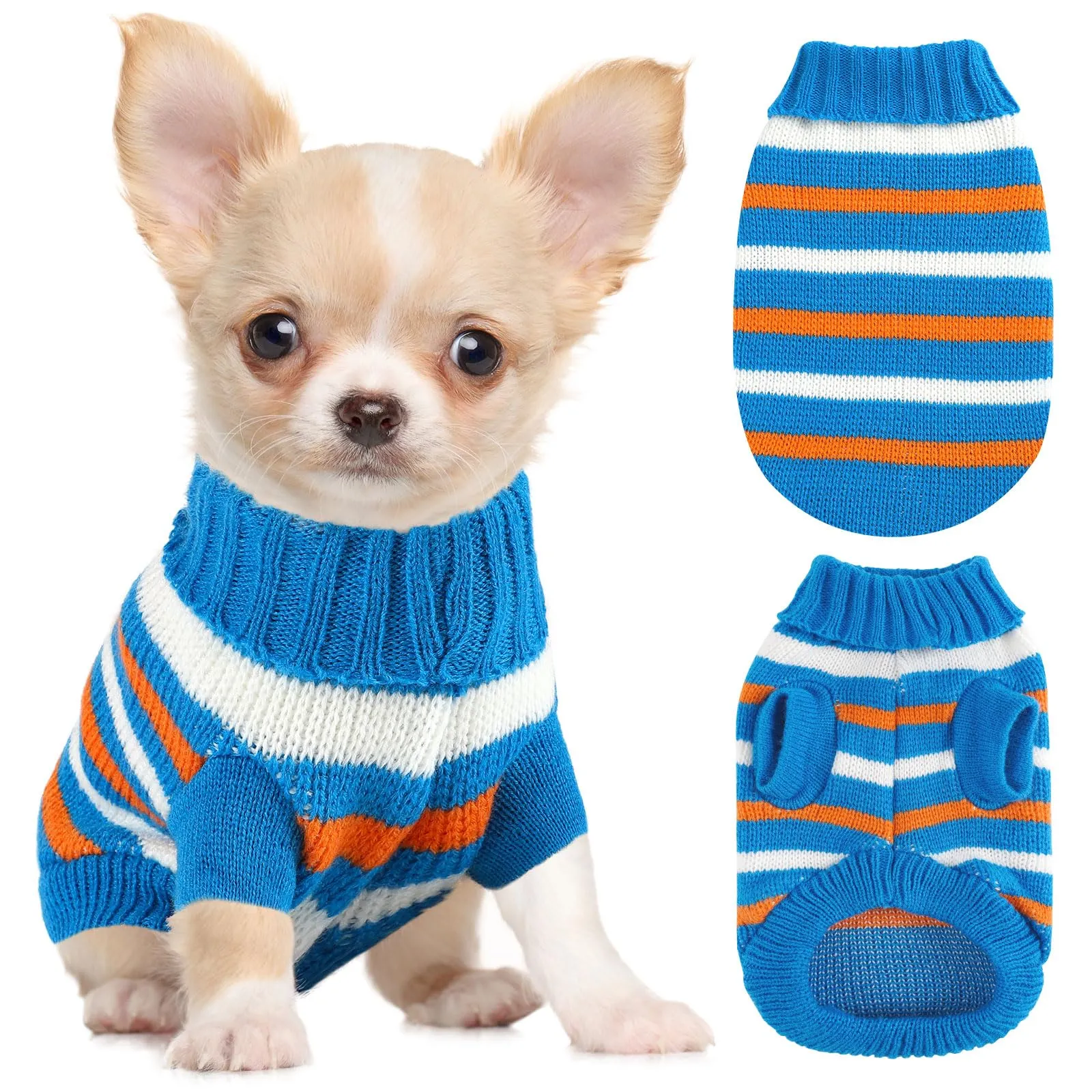 Vixpyzz Maglione per cani, taglia XXS, lavorato a maglia per cani di piccola taglia, autunno inverno - immagine 1