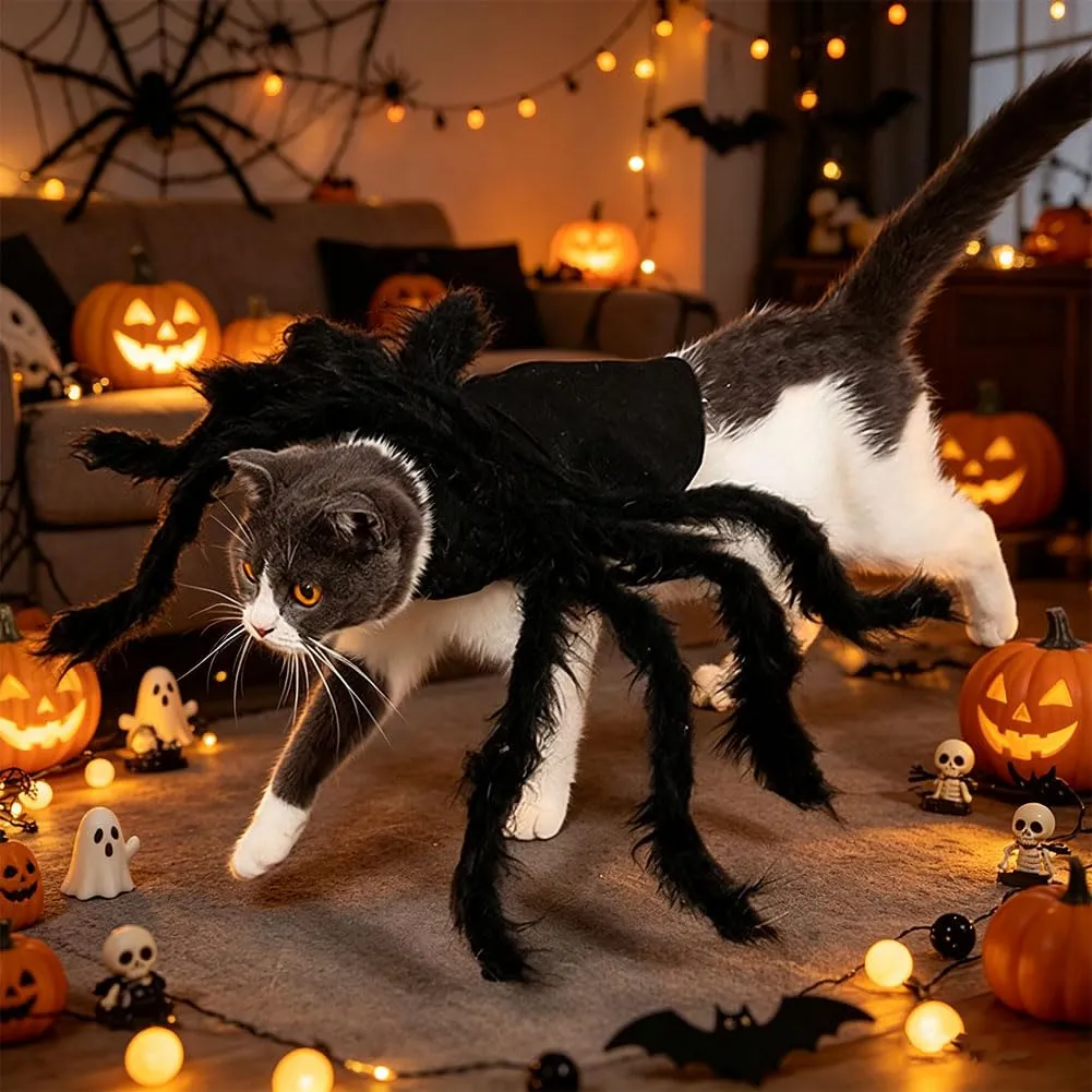 Mikiuly Halloween Spider Costume for Cats and Small Dogs - immagine 7